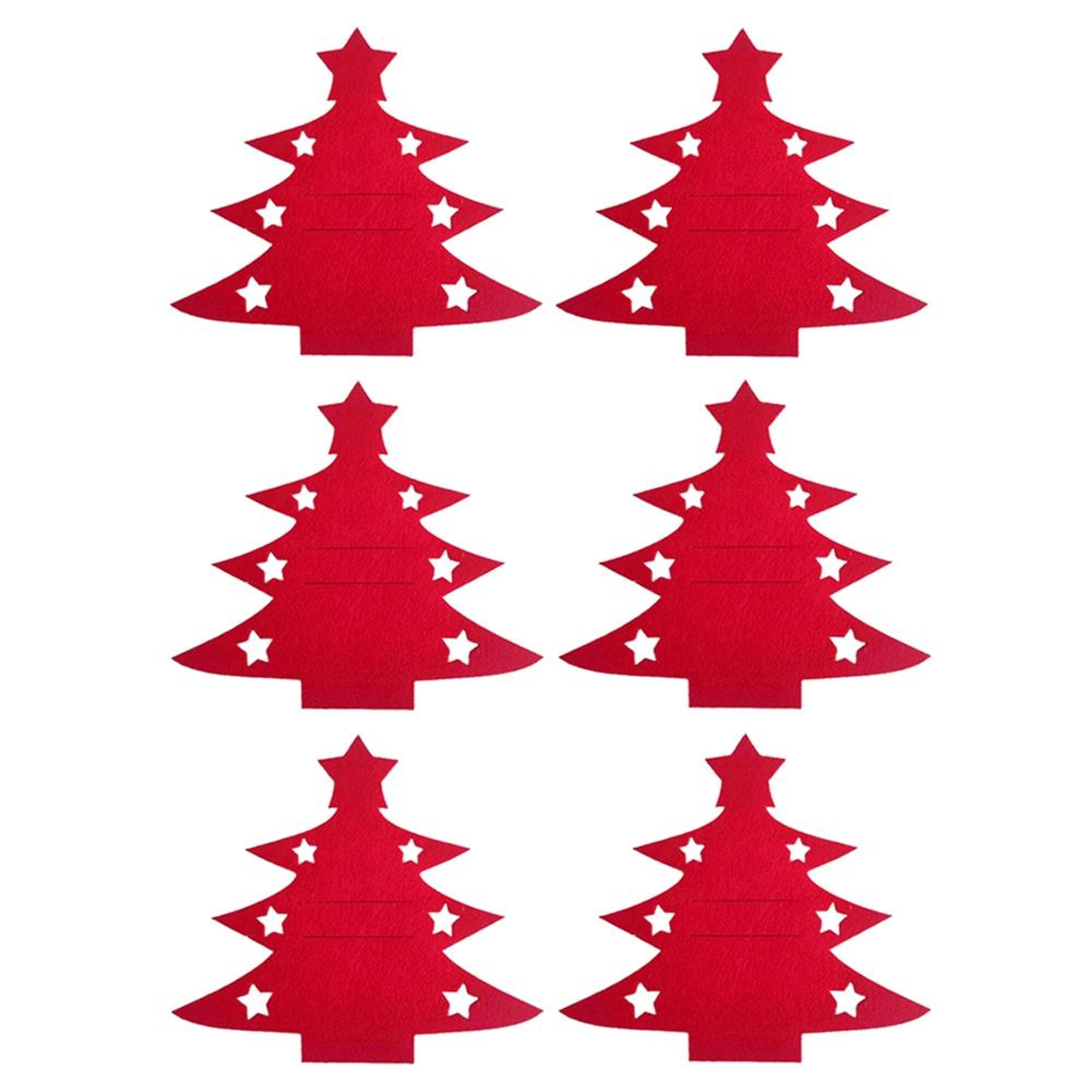 christmas tree felt cutlery holders reusable christmas tableware sleeves for holiday table decor