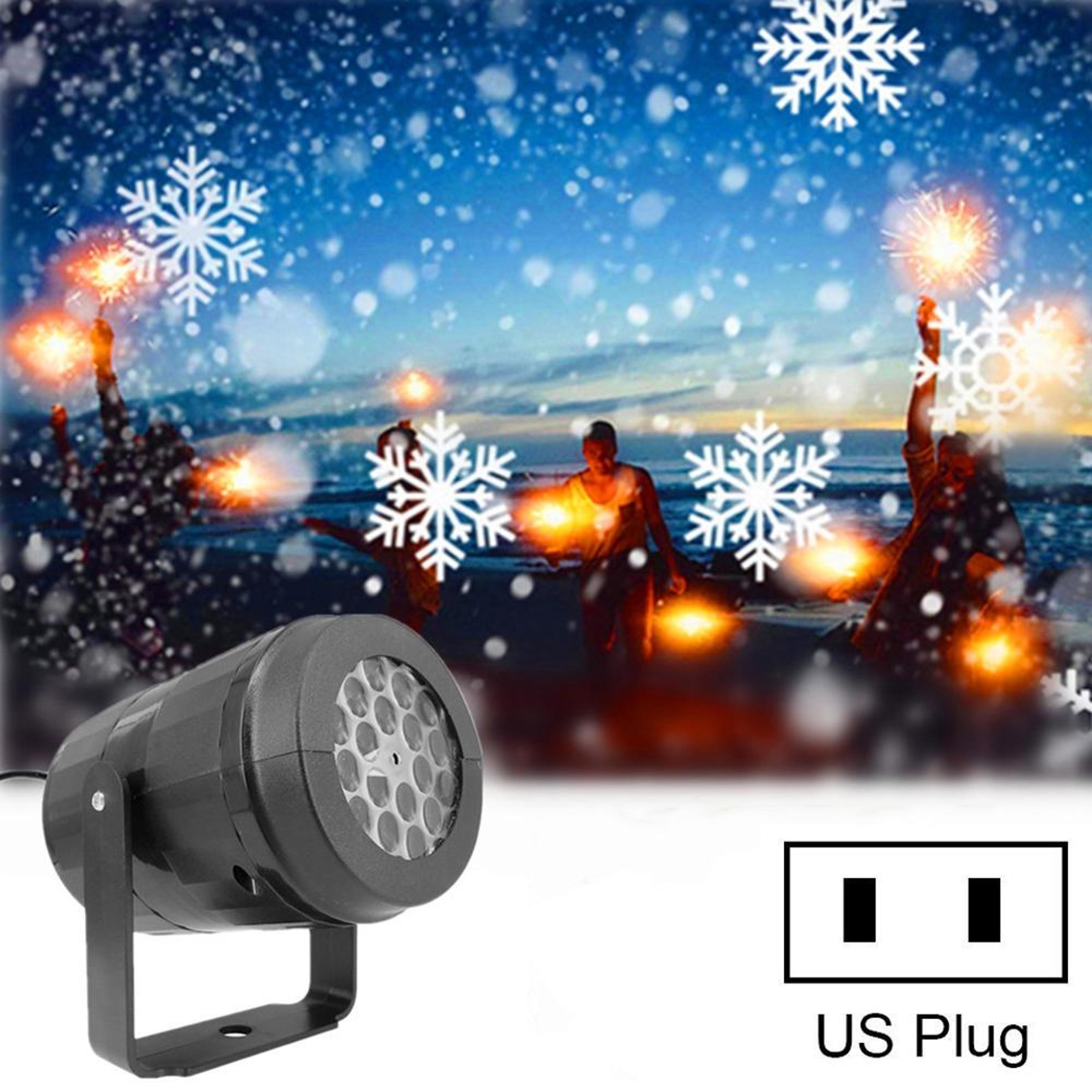 led snowflake projector light with rotating christmas display for indoor & outdoor decor