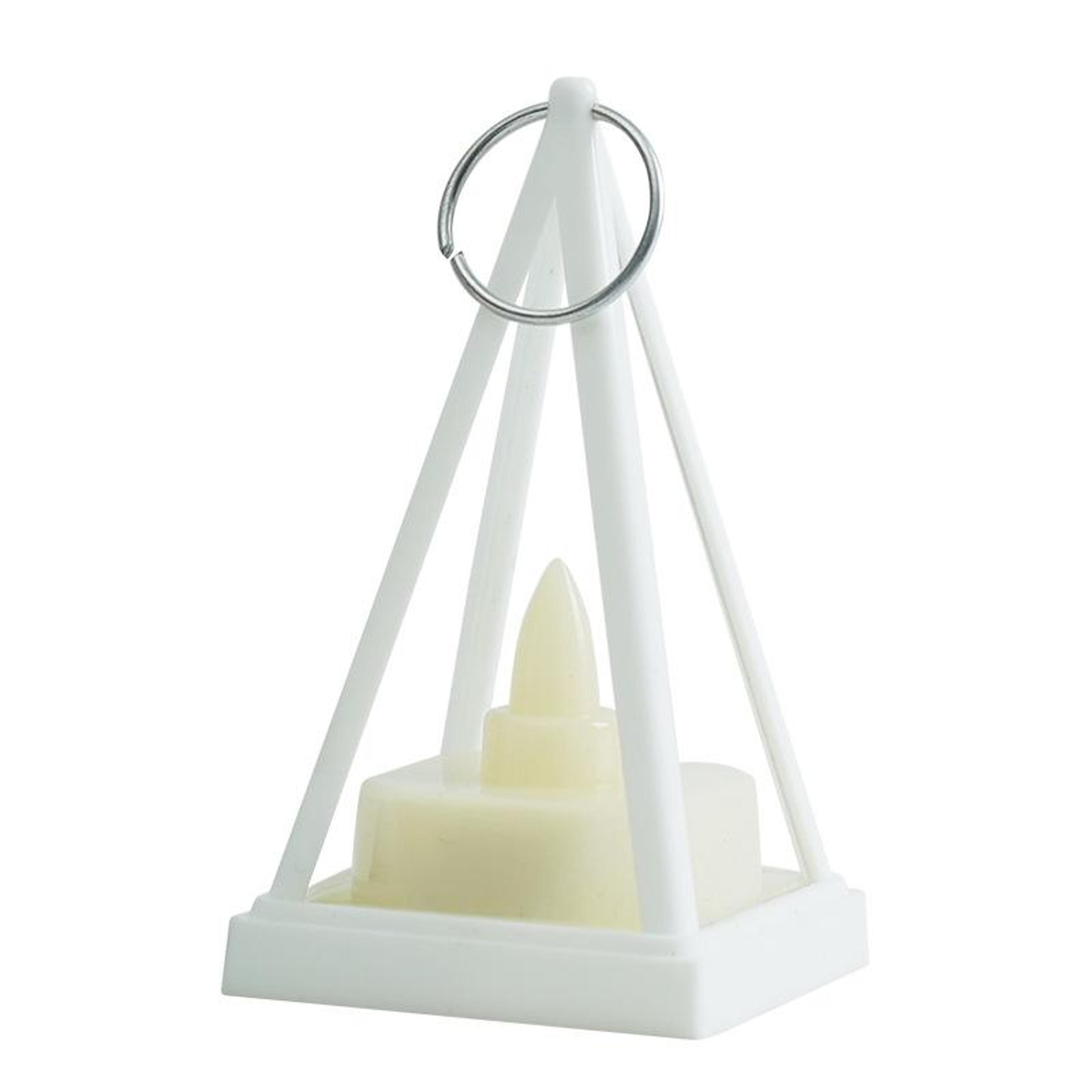 warm glow led candle light pyramid decoration lamp for parties, weddings & home decor