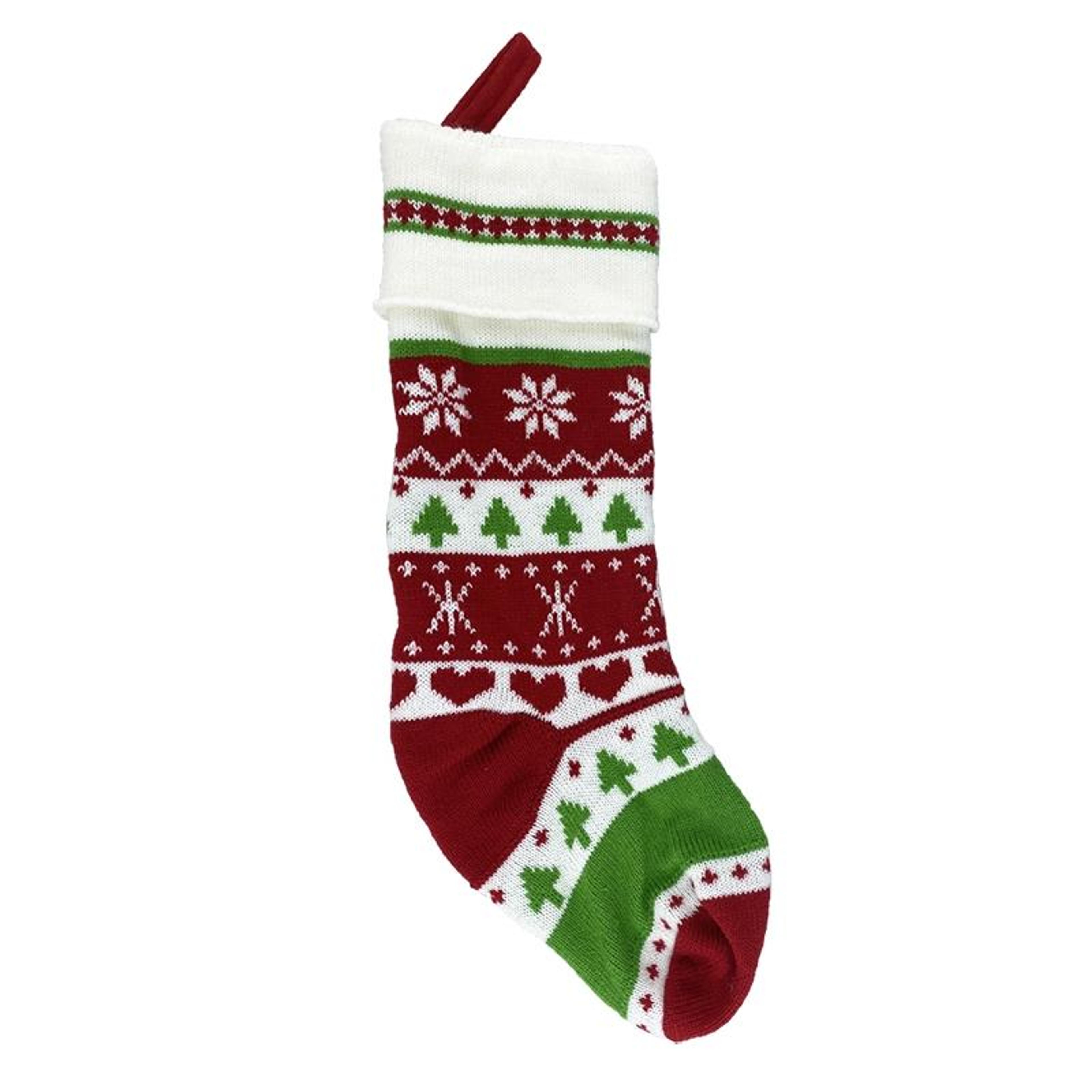 christmas stocking gift bag for candy, treats & holiday decorations