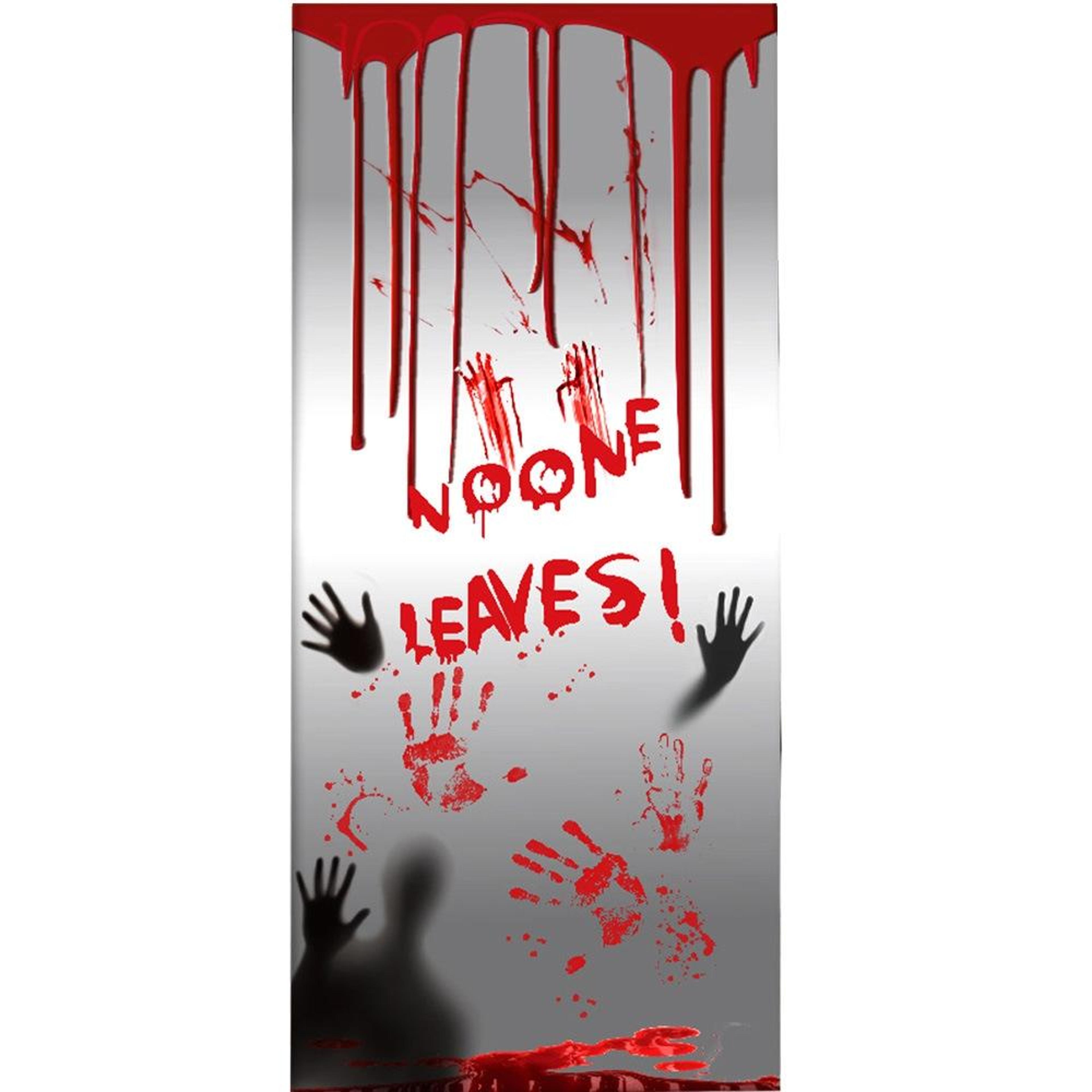 halloween bloody handprint door cover sticker scary party decoration wall & door decal