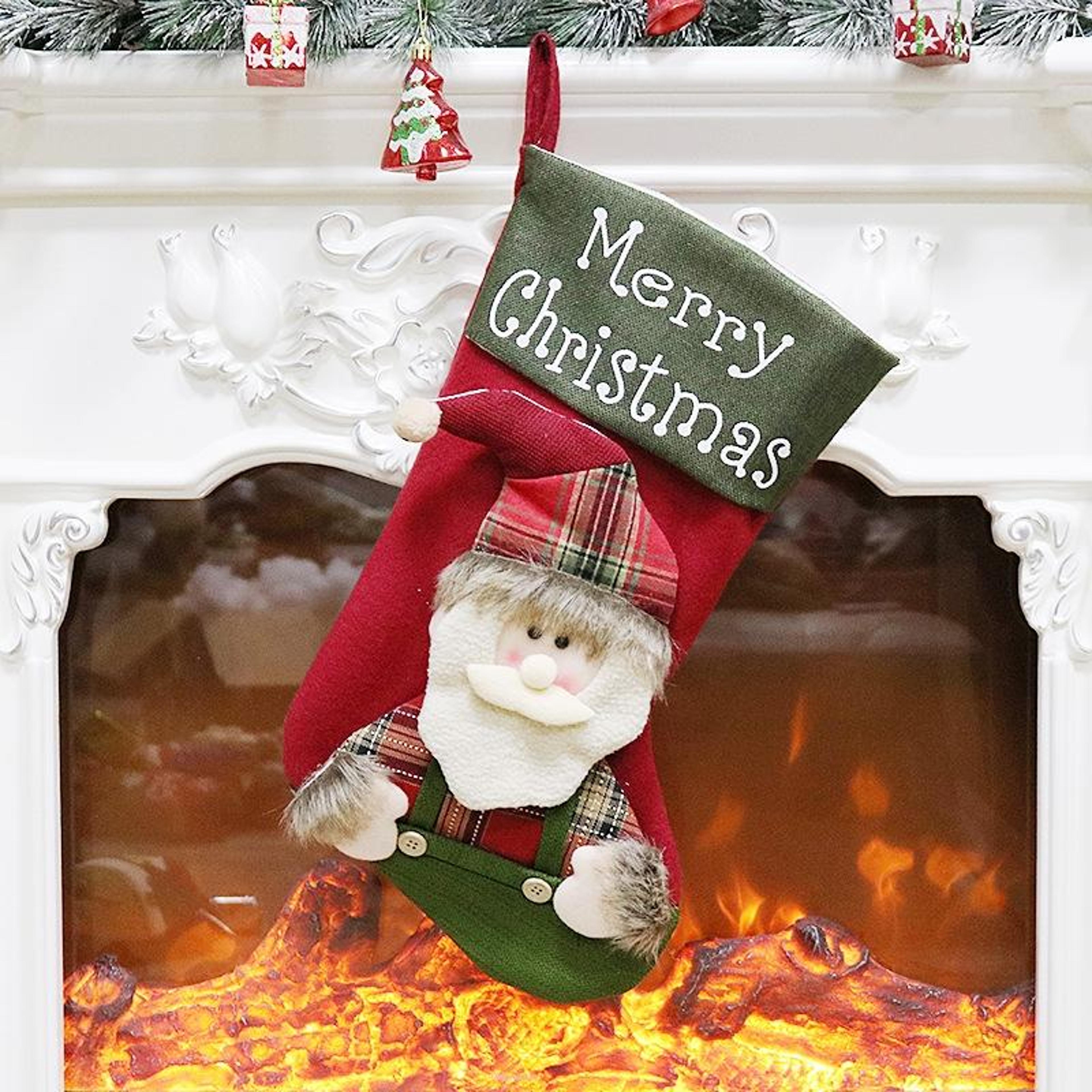 christmas stocking gift bag hanging ornament for holiday decor