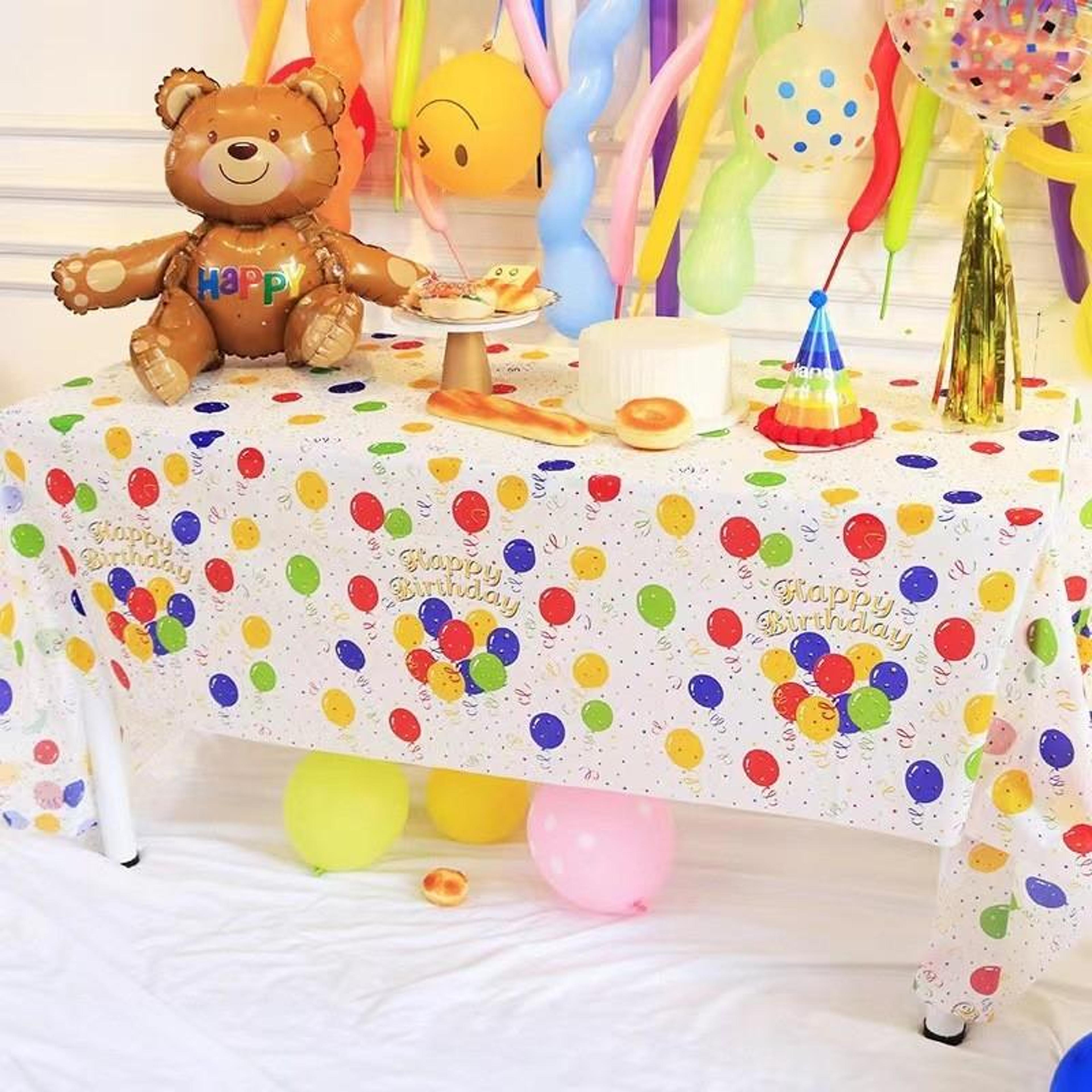 waterproof birthday party tablecloth disposable plastic table cover