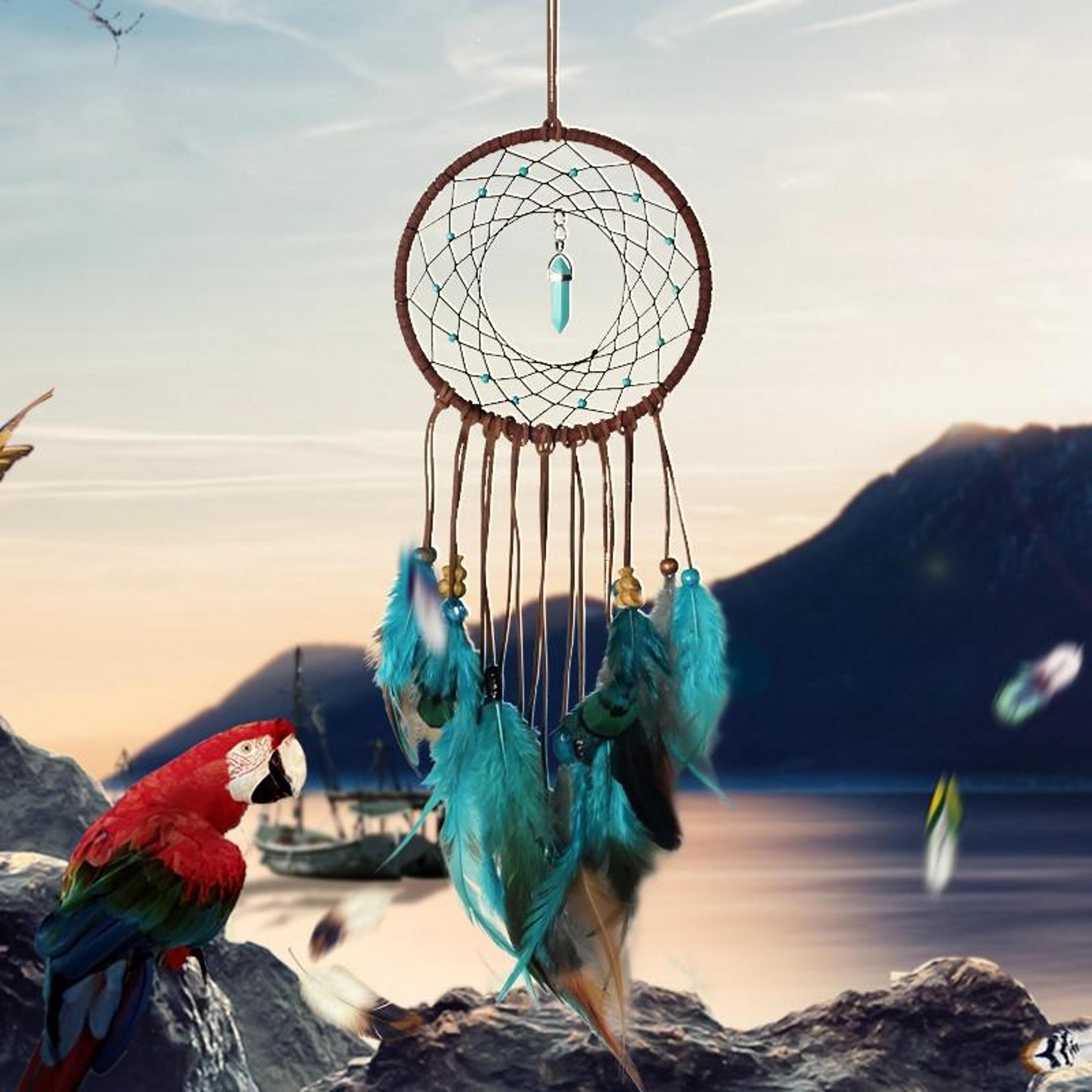retro life tree dream catcher wall hanging decor