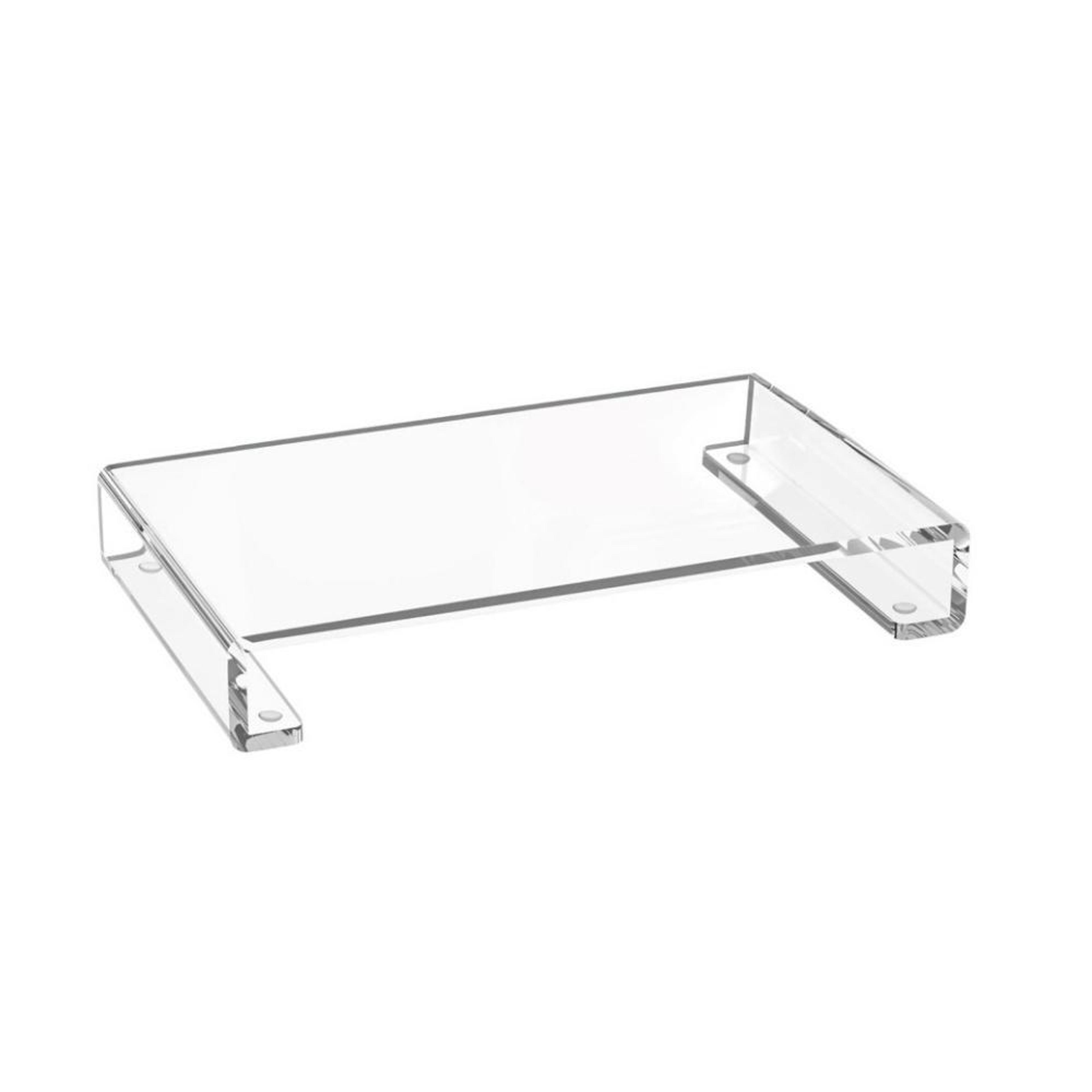 clear acrylic corner storage shelf organizer for vanity, bathroom & home display