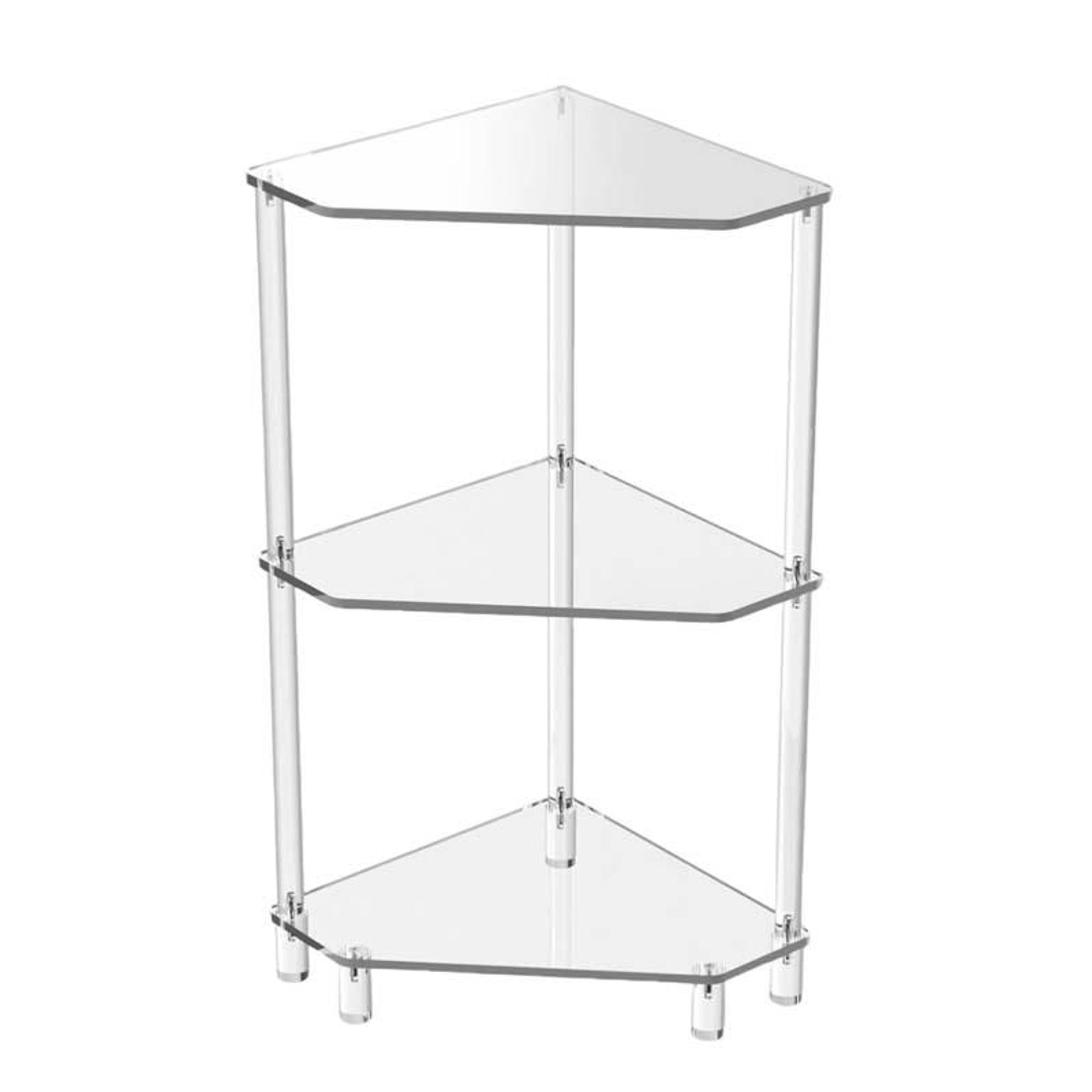 modern acrylic corner shelf tier space saving corner storage shelf for bathroom kitchen living room