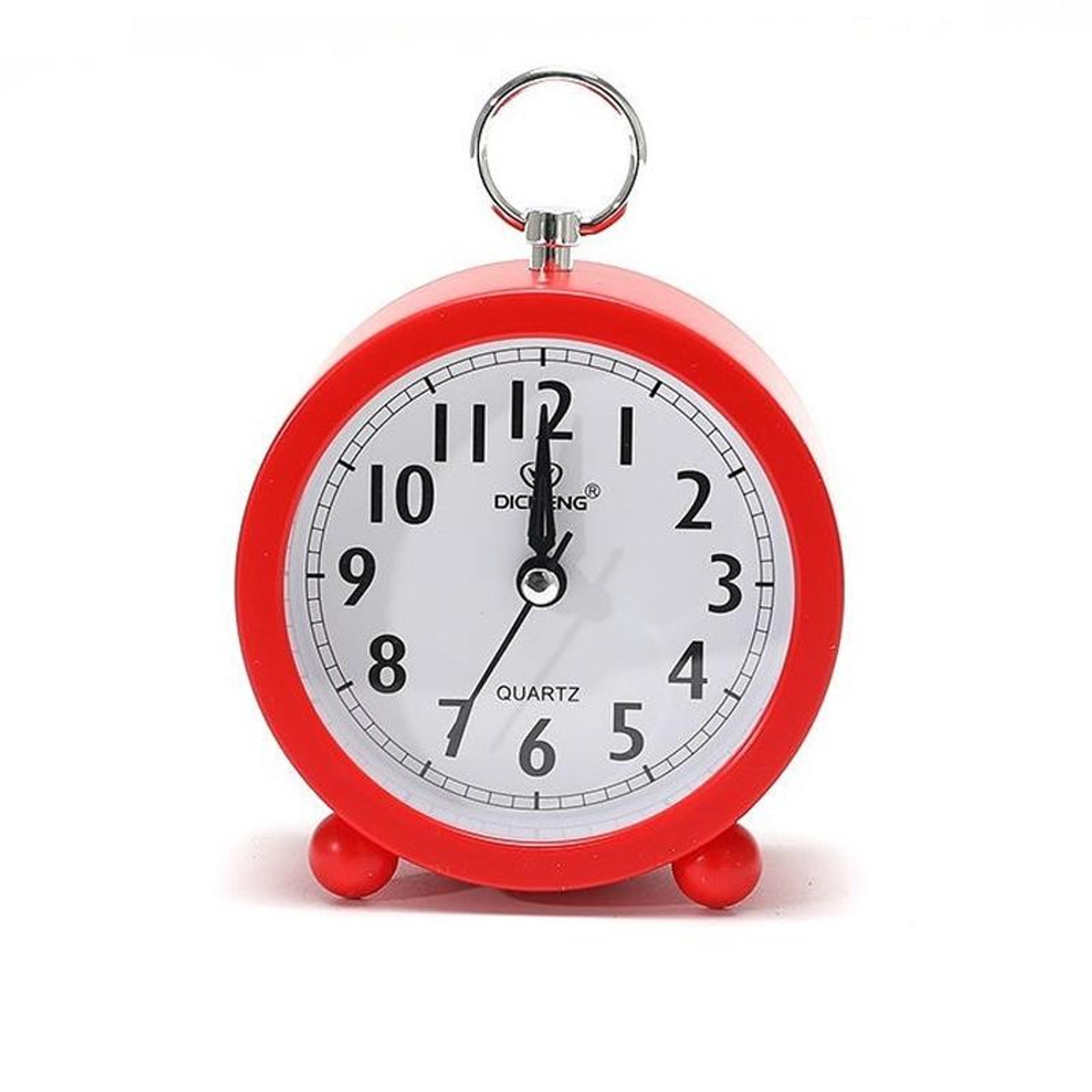 silent analog alarm clock for bedroom desk battery operated small bedside clock