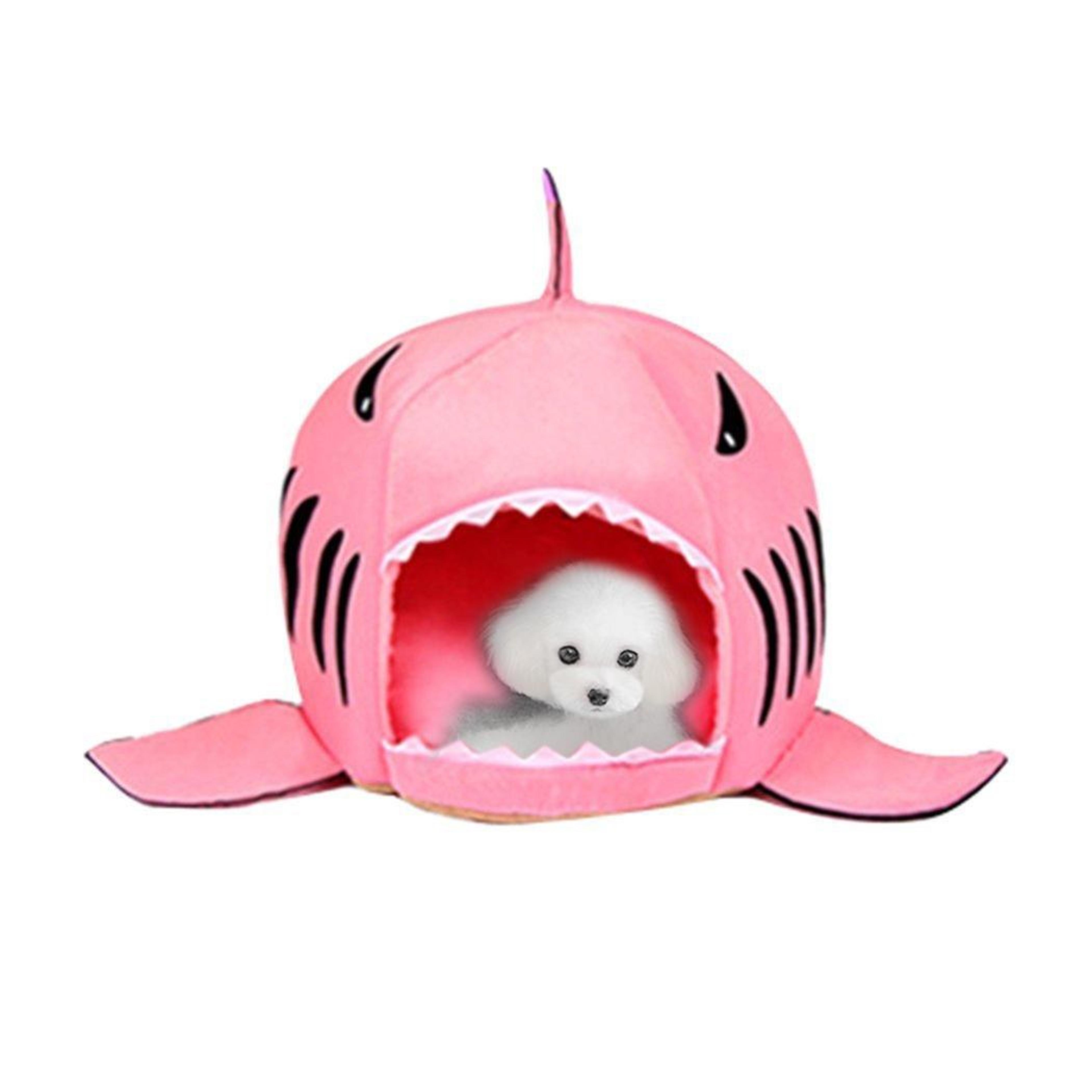 cozy shark pet bed indoor cat cave bed for small dogs & cats