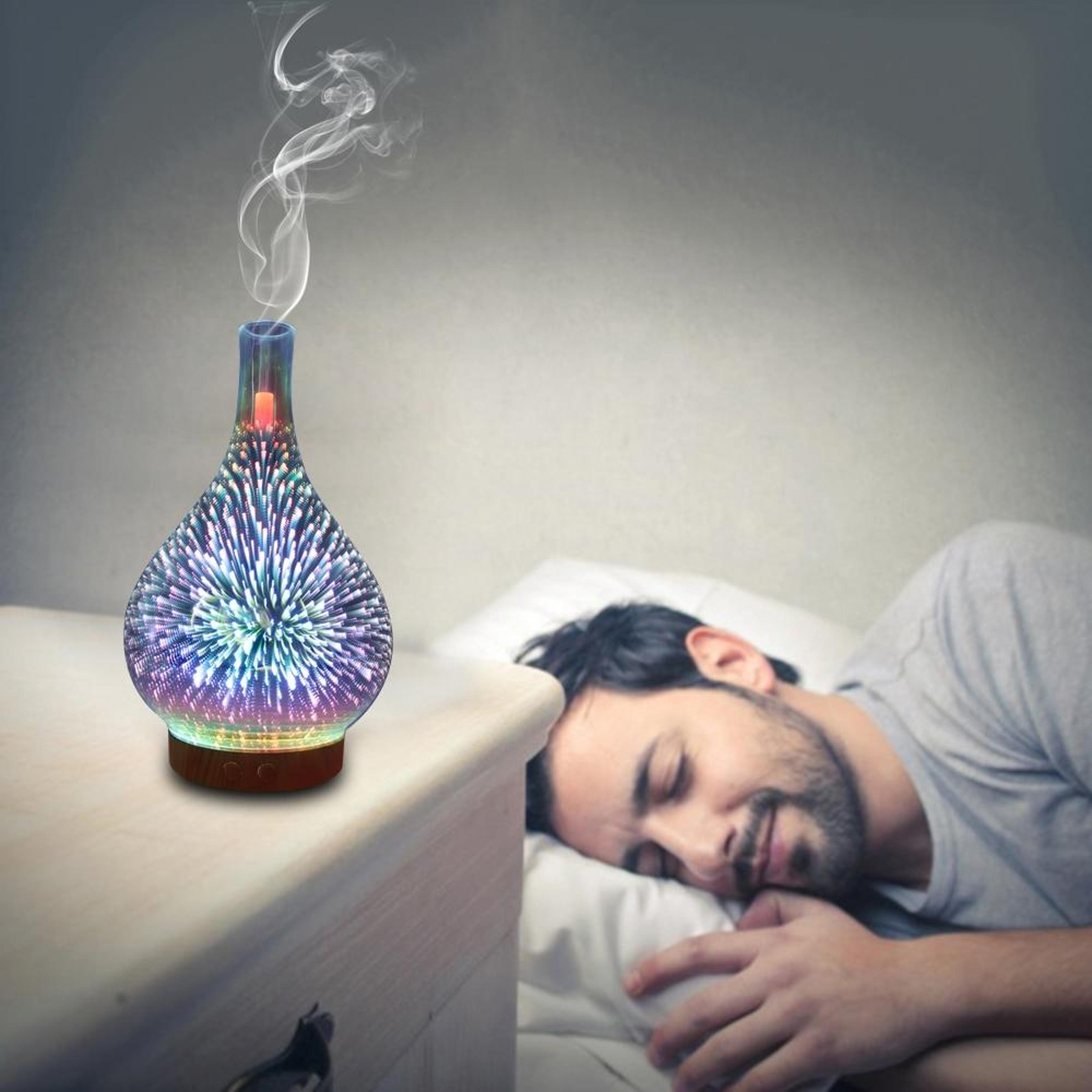 fireworks 3d aroma diffuser & air humidifier with 7-color led night light
