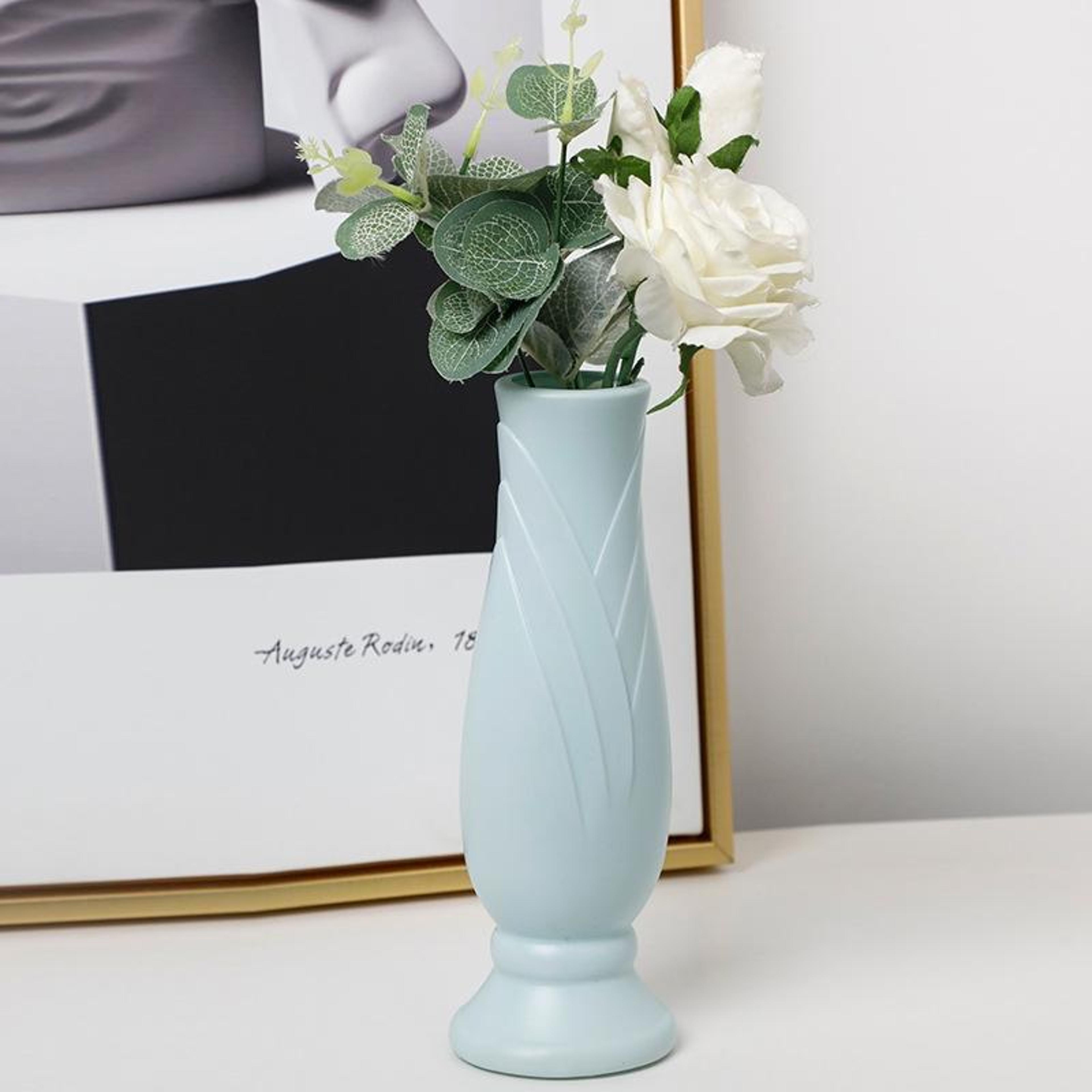 petal bloom decorative vase plastic flower vase for modern home decor