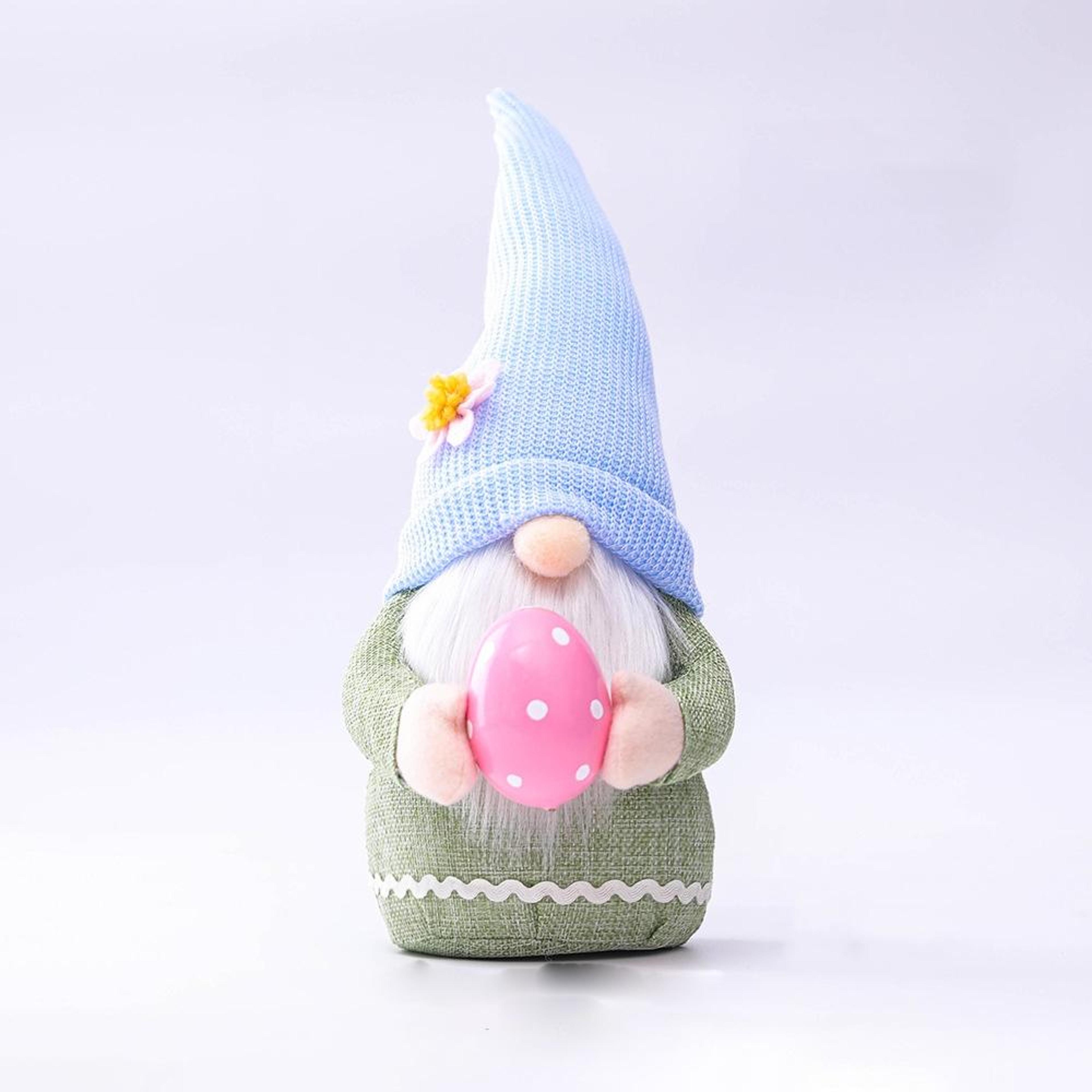 rustic easter bunny decor faceless gnome doll plush spring tabletop decoration