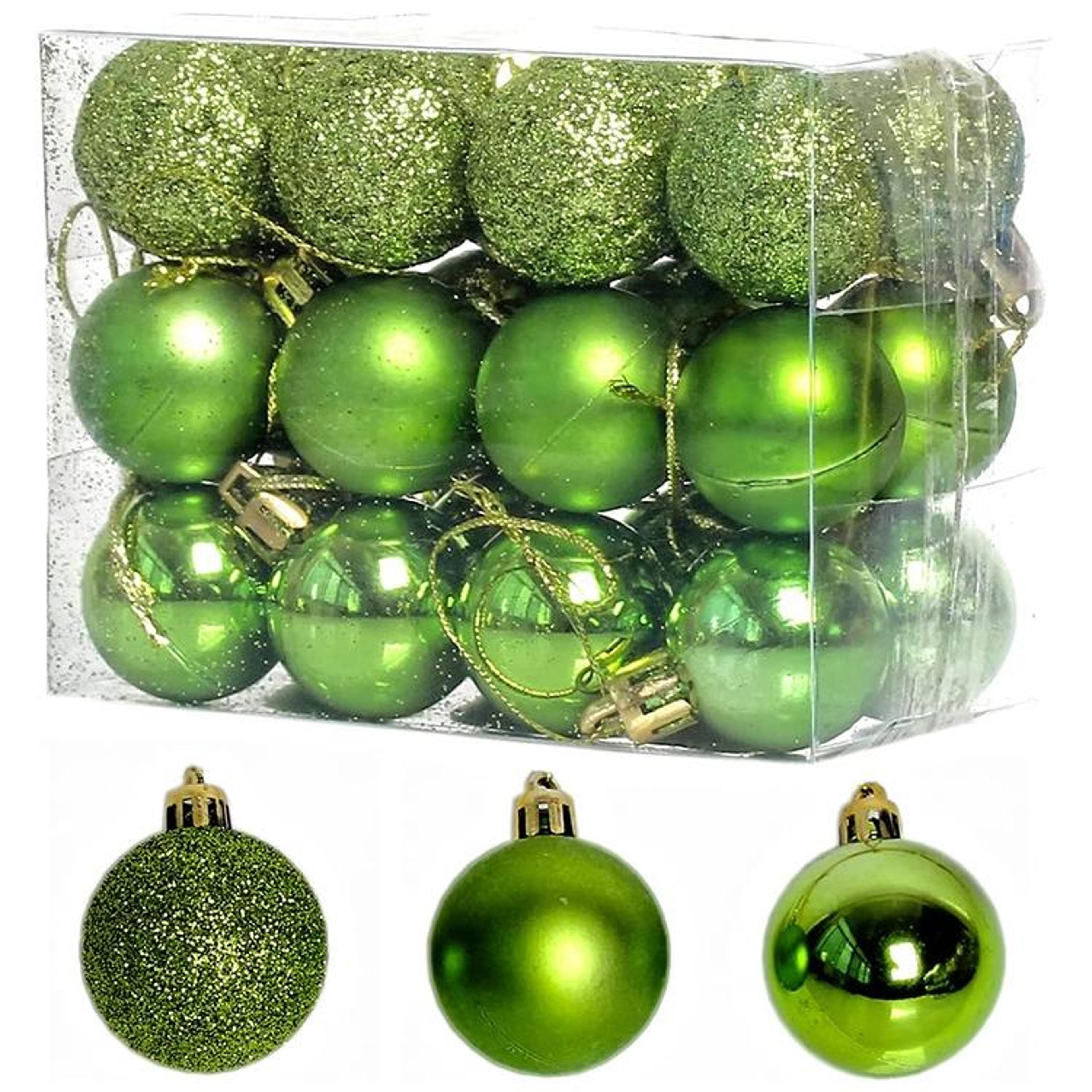 sparkling christmas tree ornaments mini christmas baubles set