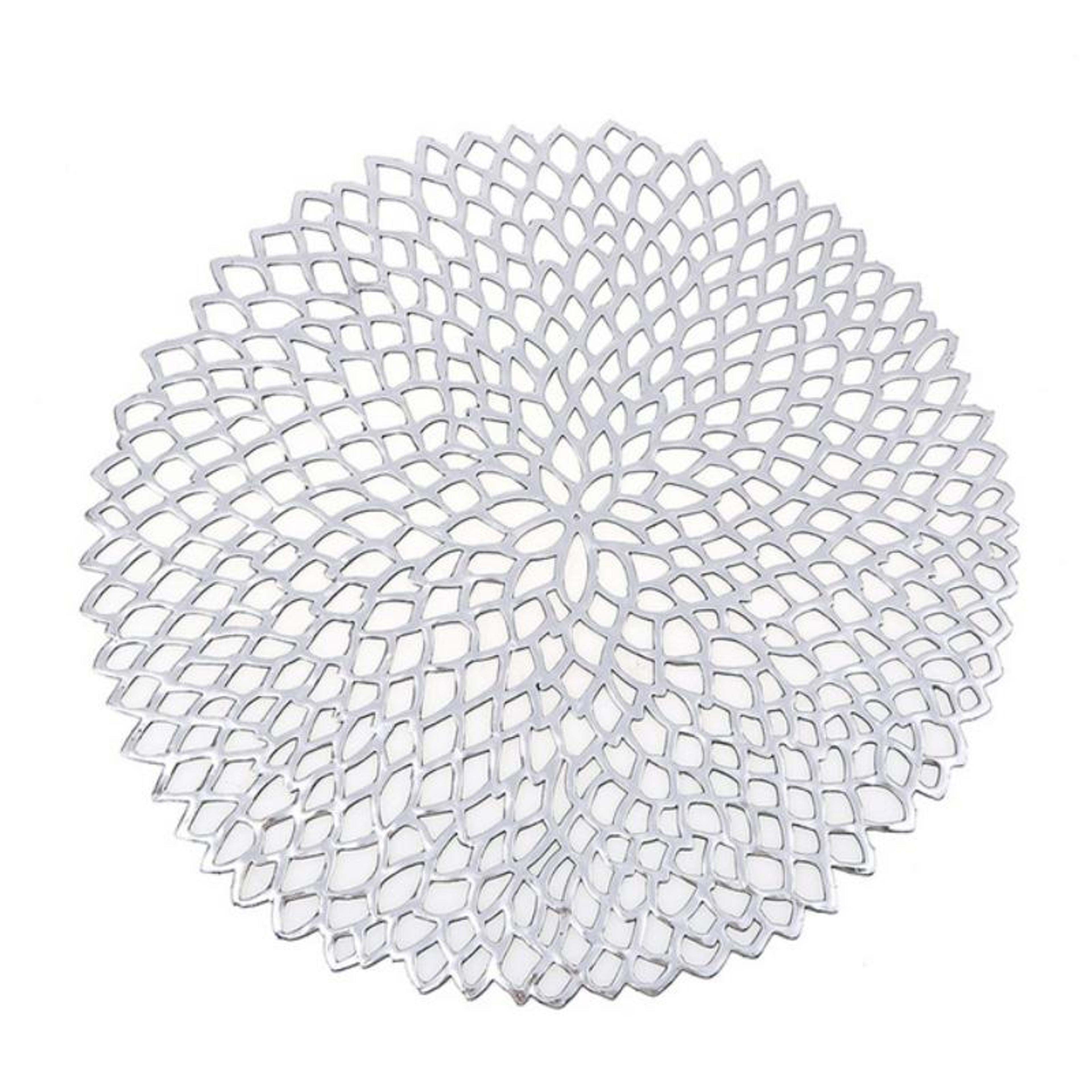 elegant round placemat pvc heat resistant table mat for dining table decor