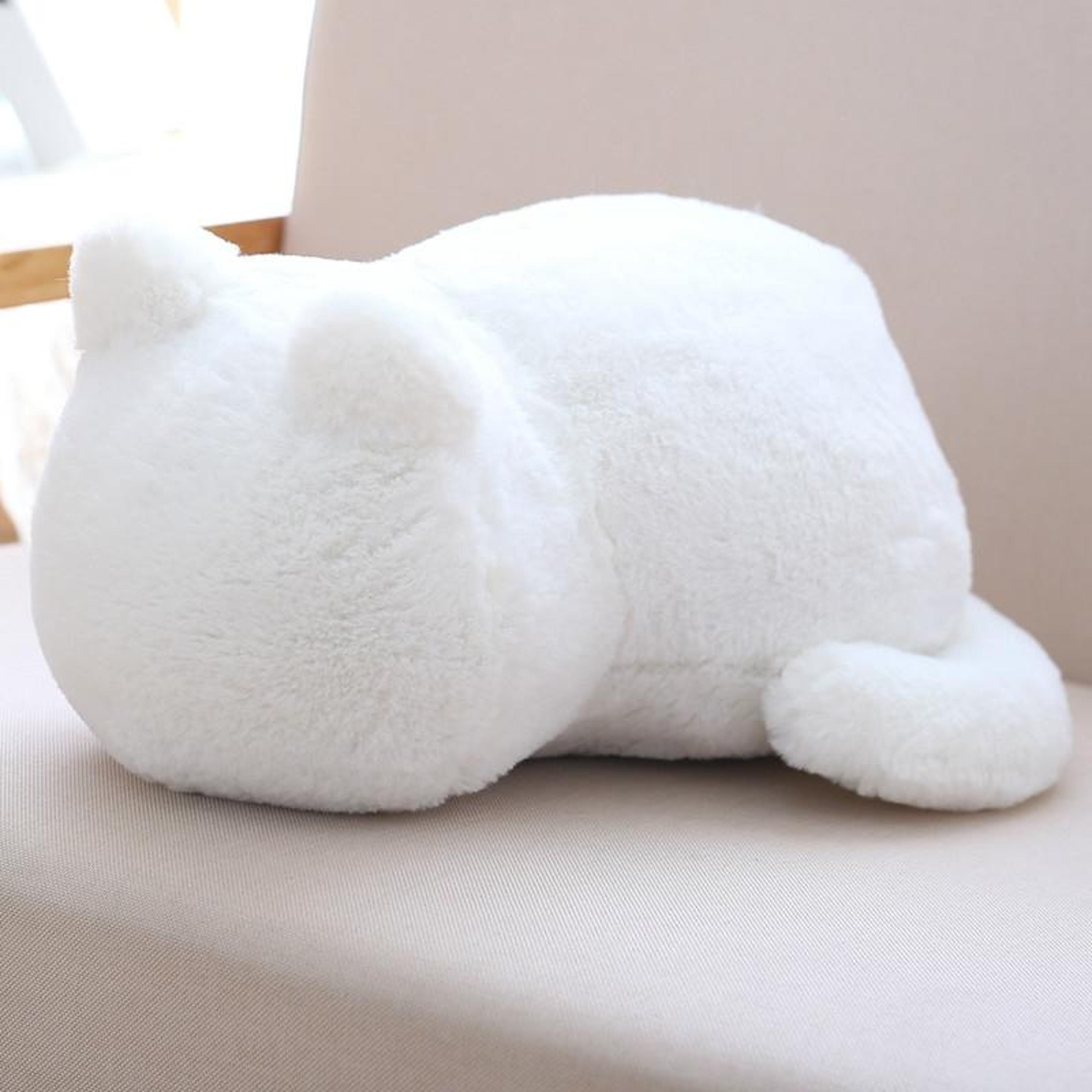 cozy cat plush toy soft flannel cute cat pillow for kids & home decor