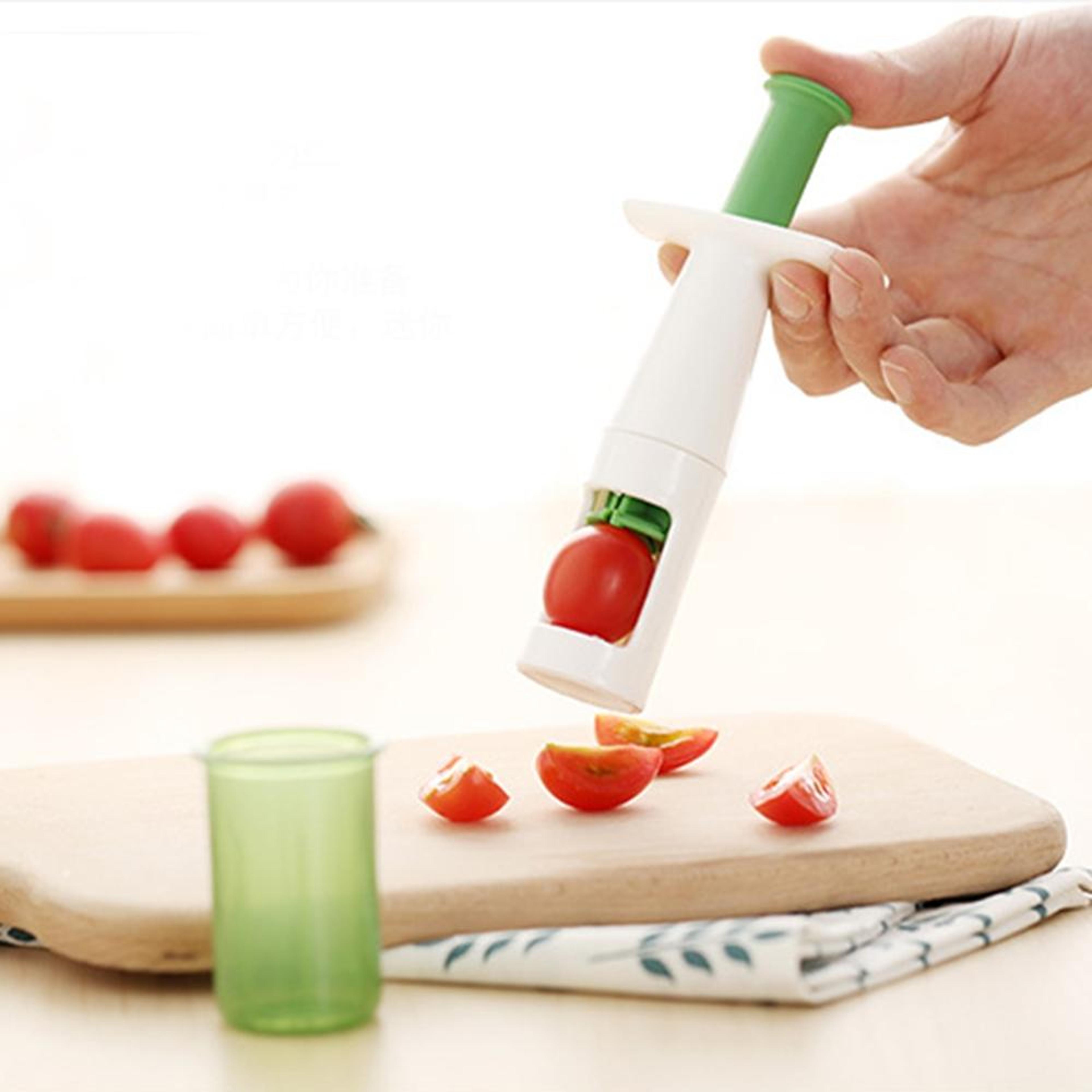 multifunctional cherry slicer fruit slicer for grapes, tomatoes & small vegetables