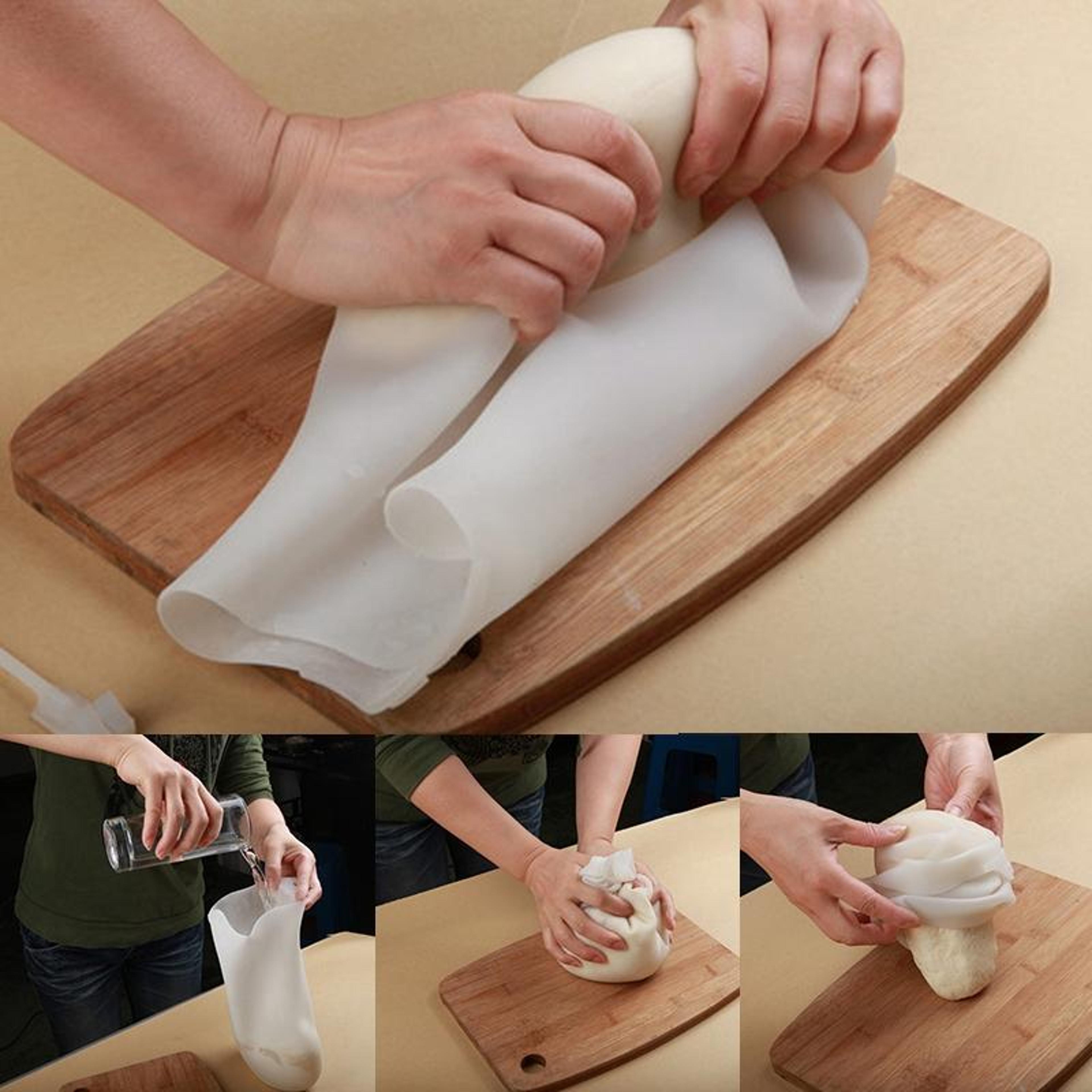 premium silicone dough bag non stick dough kneading bag for mess free bread & pasta making