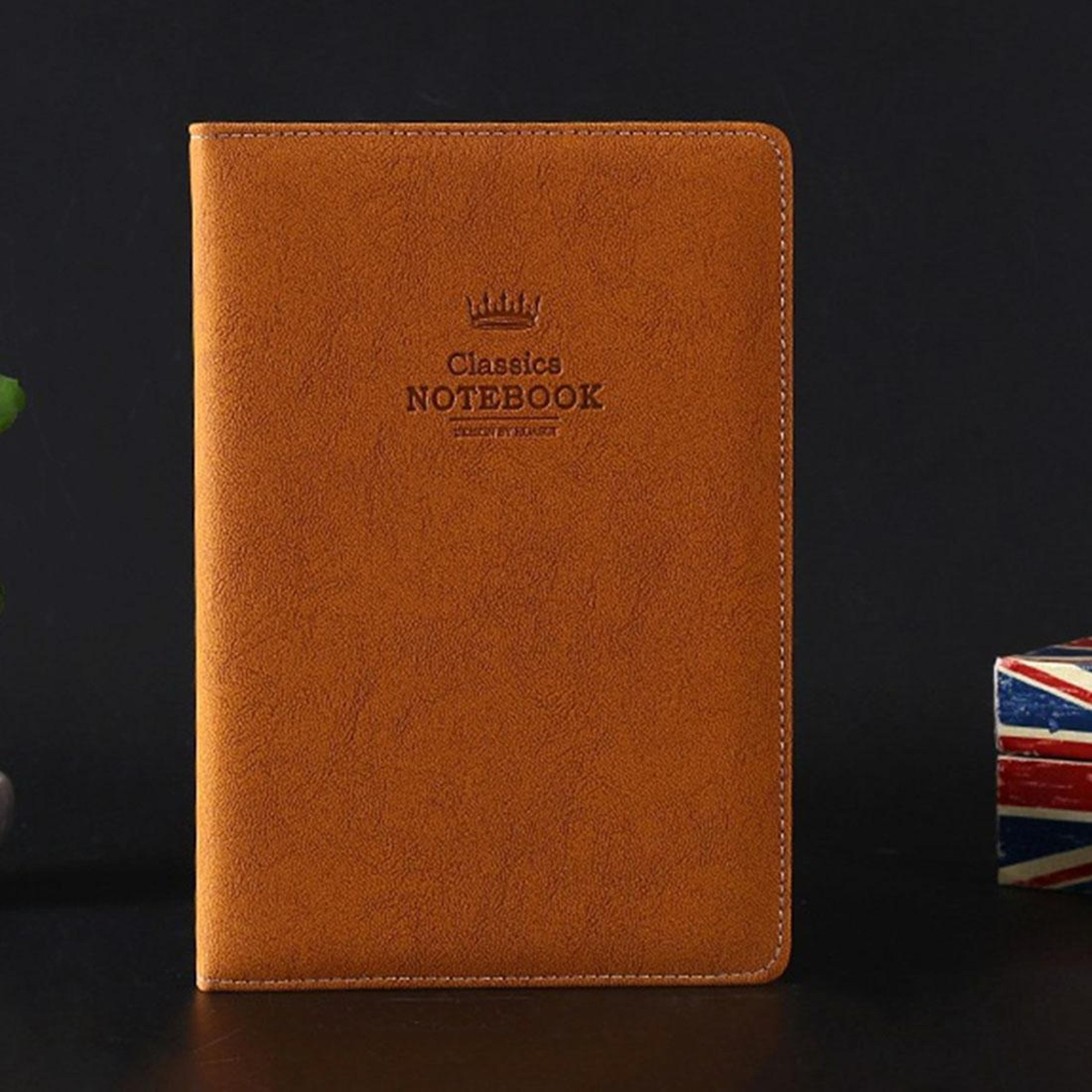 premium leather notebook pocket memo journal with soft cover and 100 writing pages
