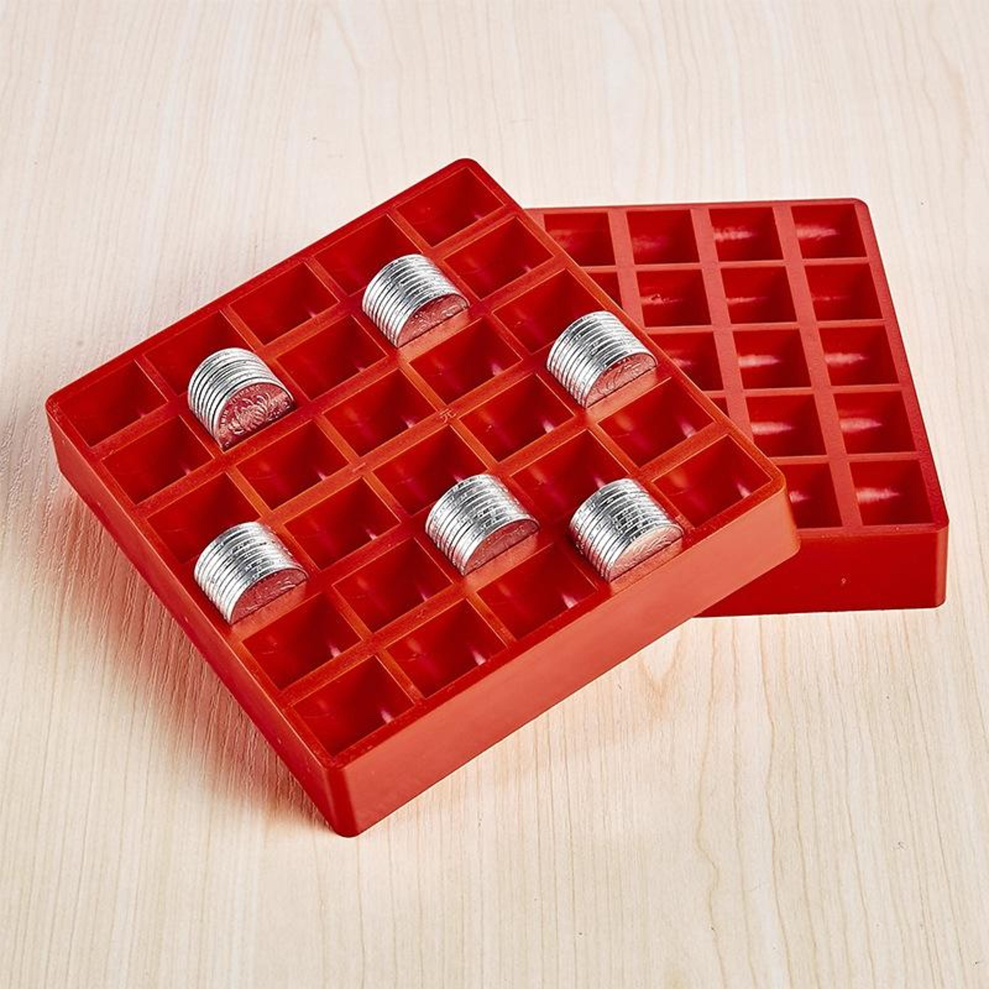 chip poker chip case portable chip storage box for casino game tokens red