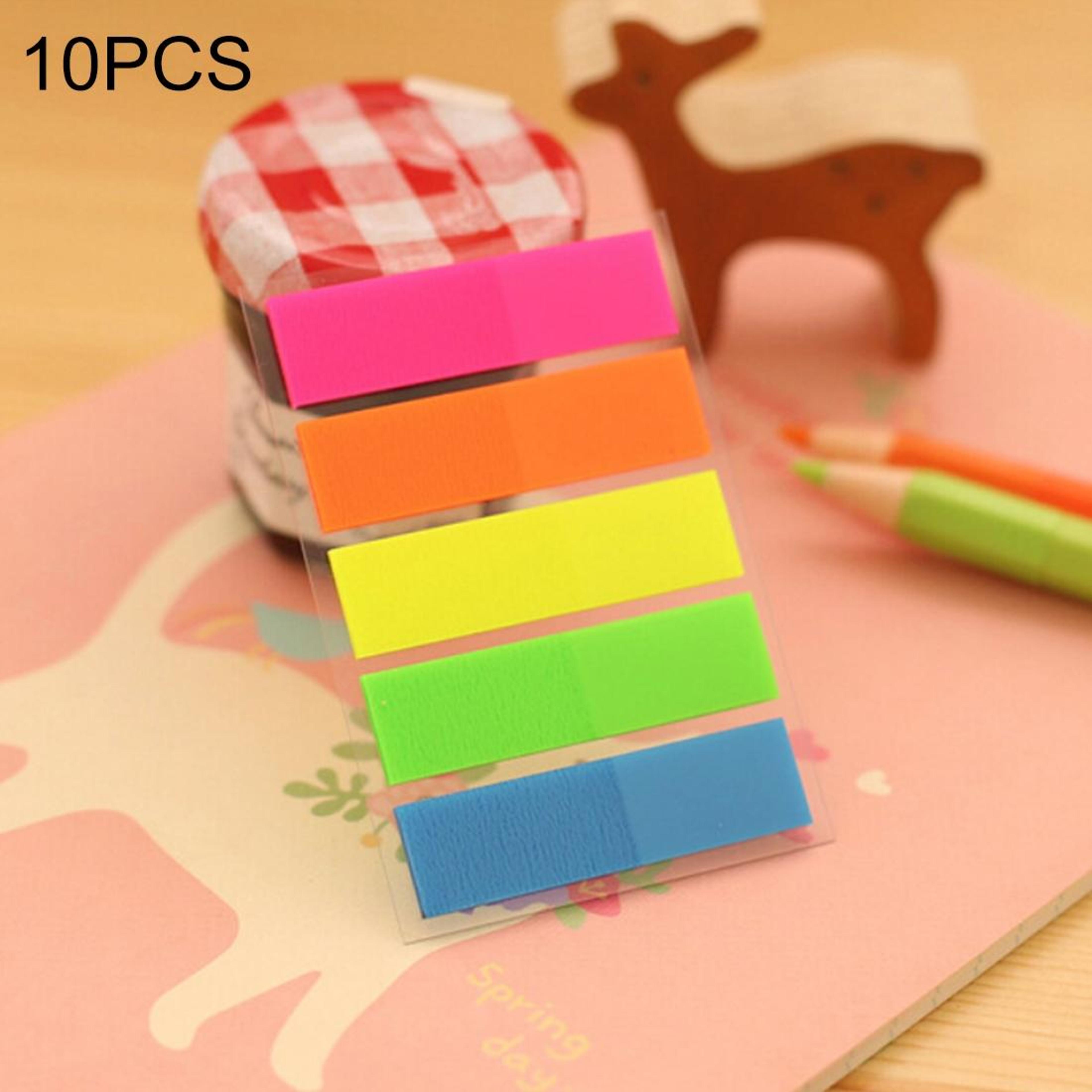 colorbright pet bookmarks sticky index tabs set for books, notes & file organization