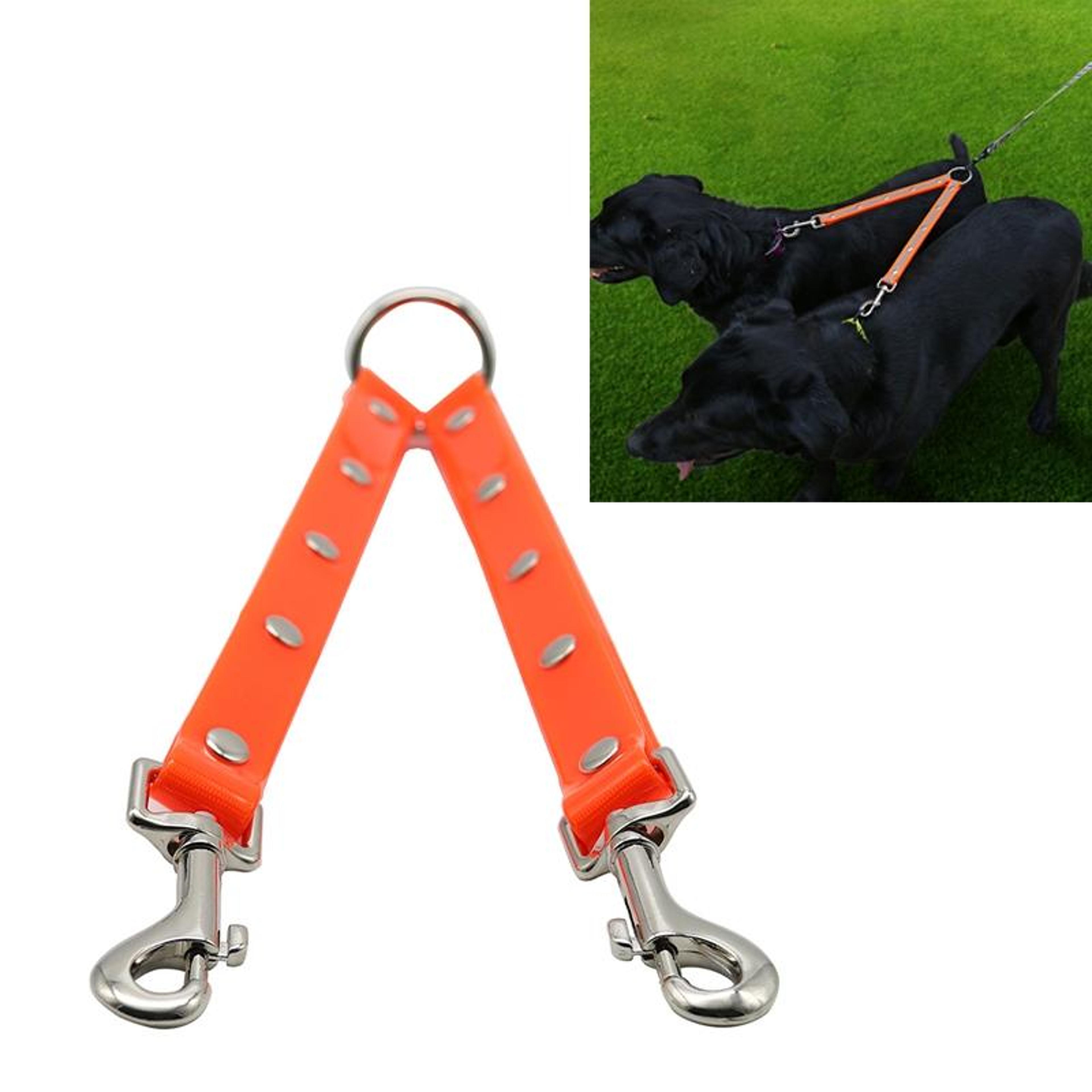 tangle-free double dog leash with waterproof tpu for safe dual pet walking