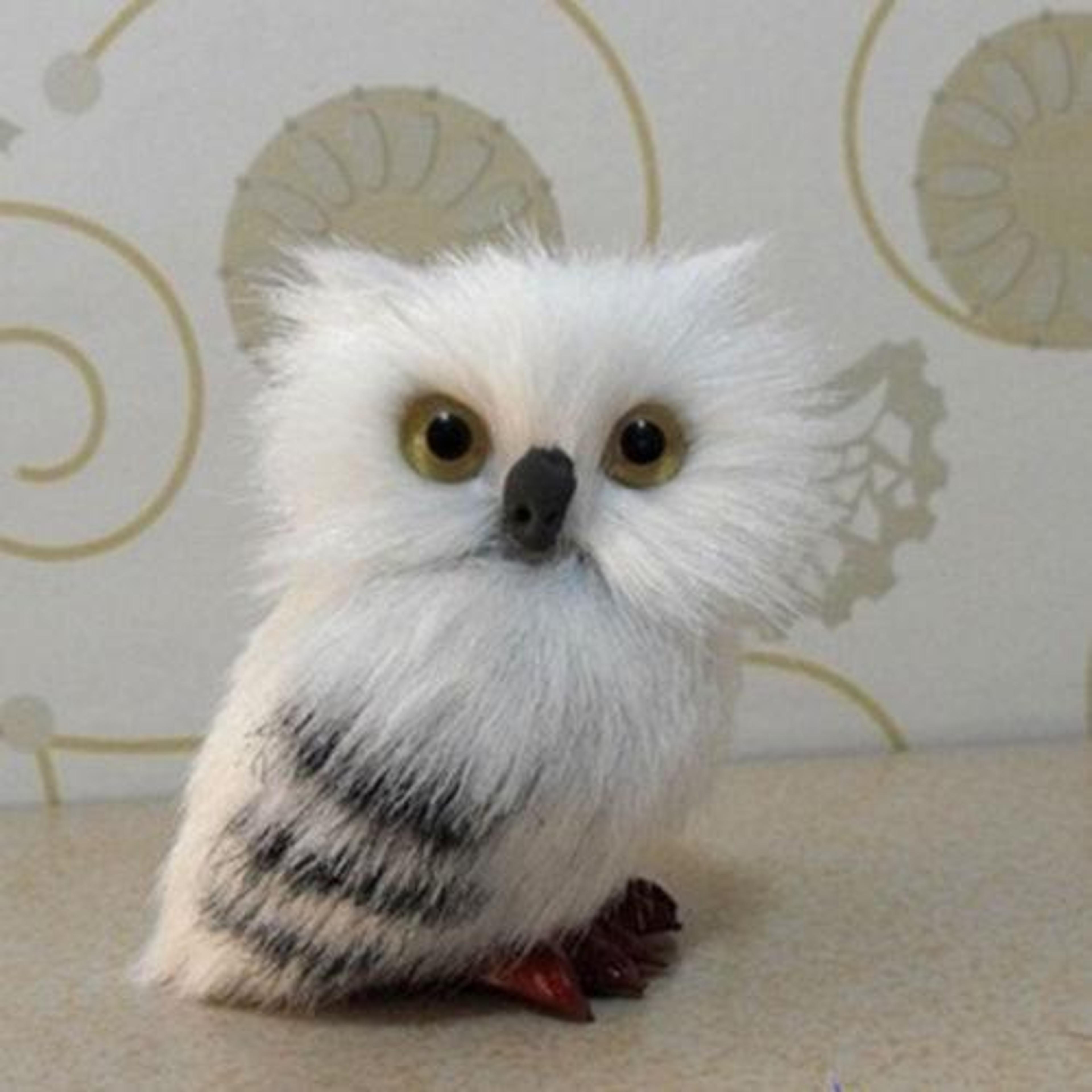 realistic christmas owl decoration artificial owl holiday ornament for home & car decor