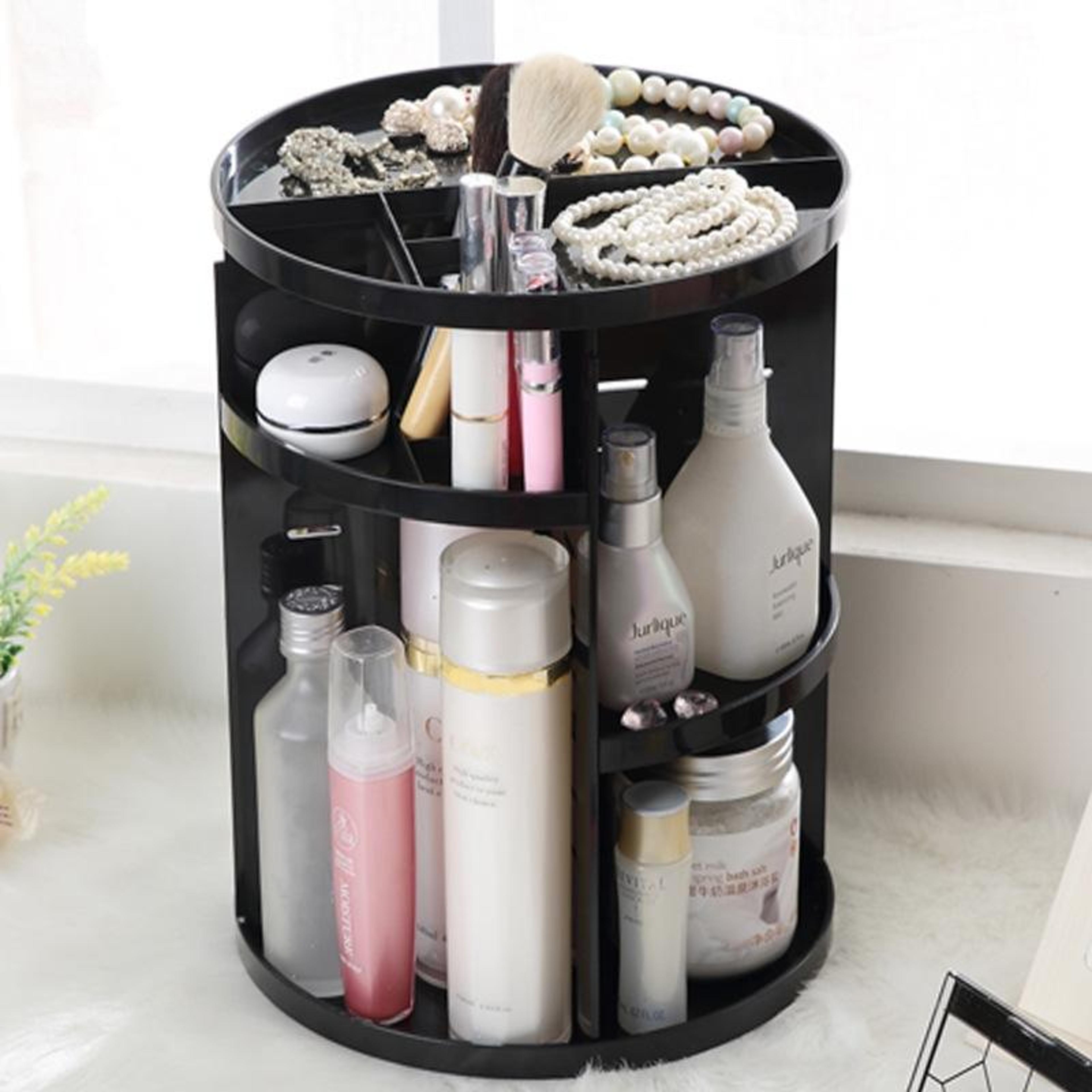 degree rotating makeup organizer cosmetic storage box for vanity & skincare
