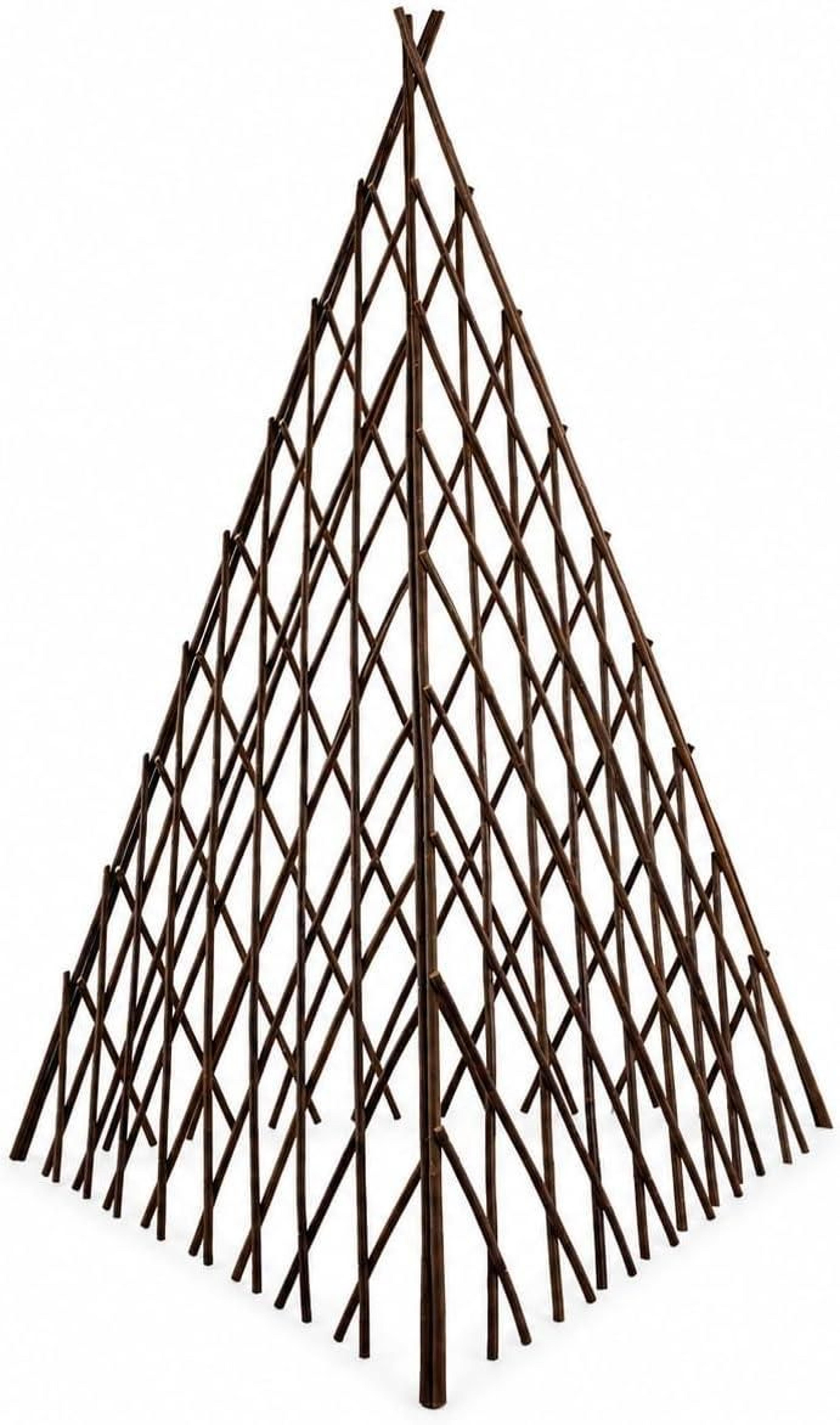 4ft willow teepee trellis for climbing plants expandable garden plant support