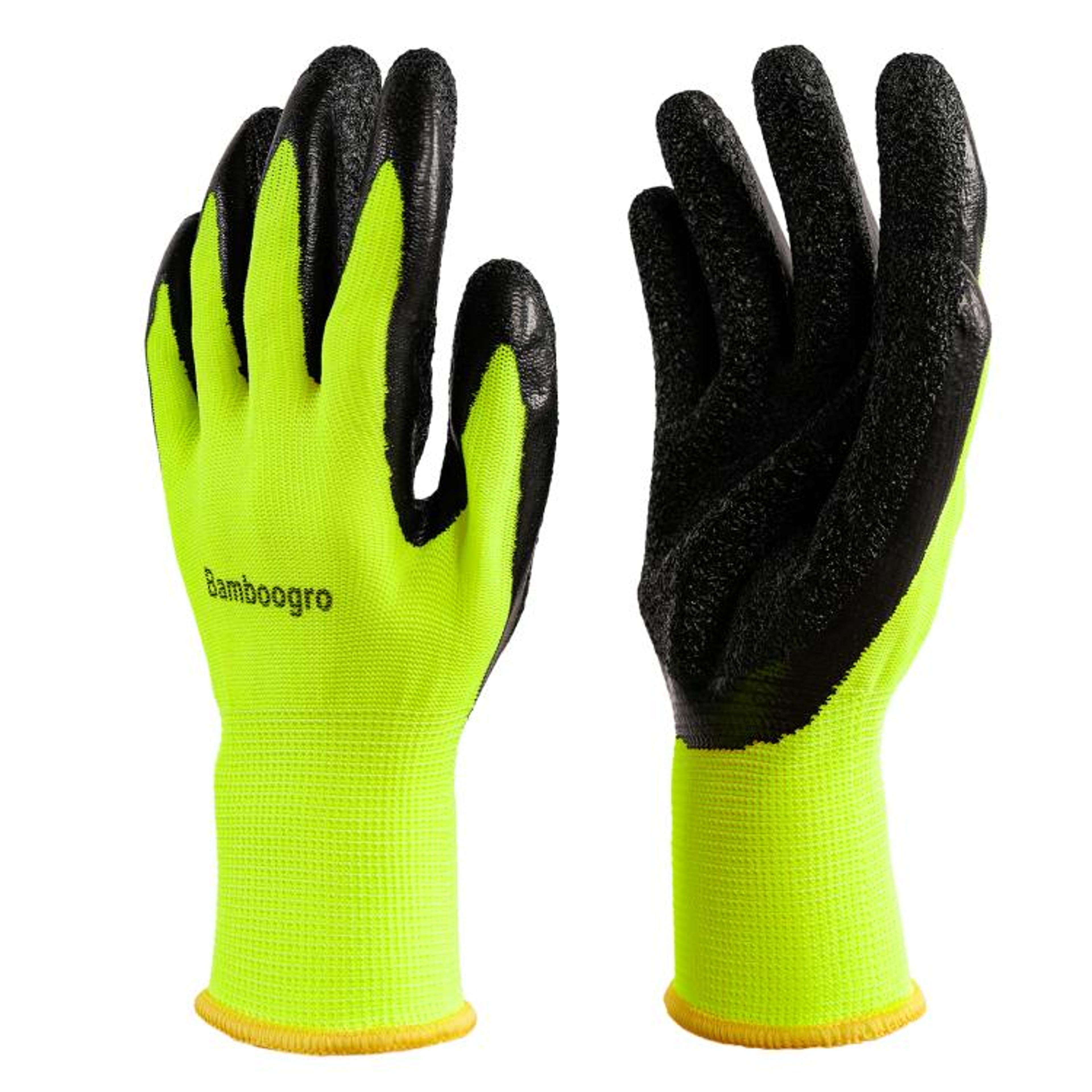 crinkle latex coated work gloves with anti-slip grip
