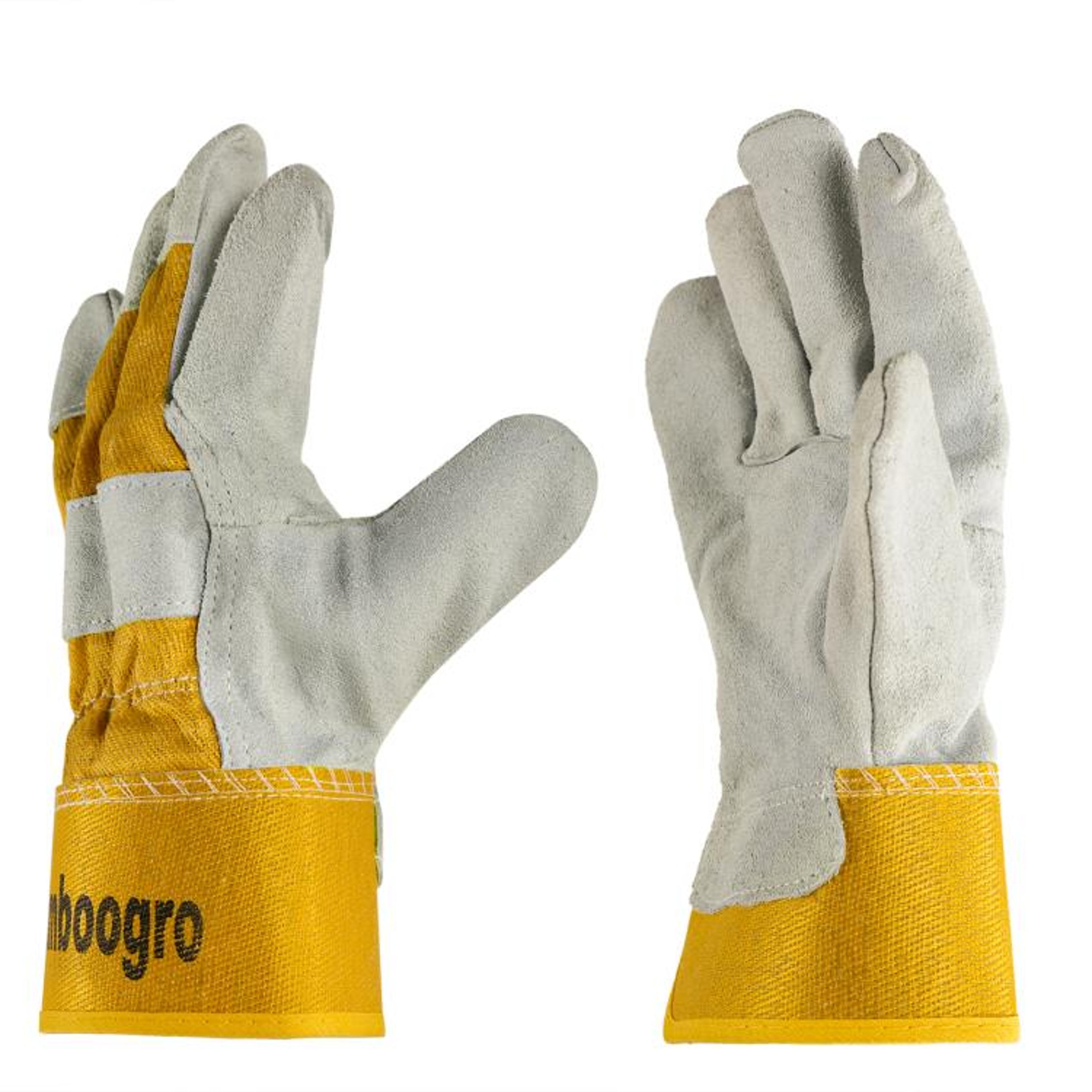 genuine cow leather work gloves for welding construction and gardening