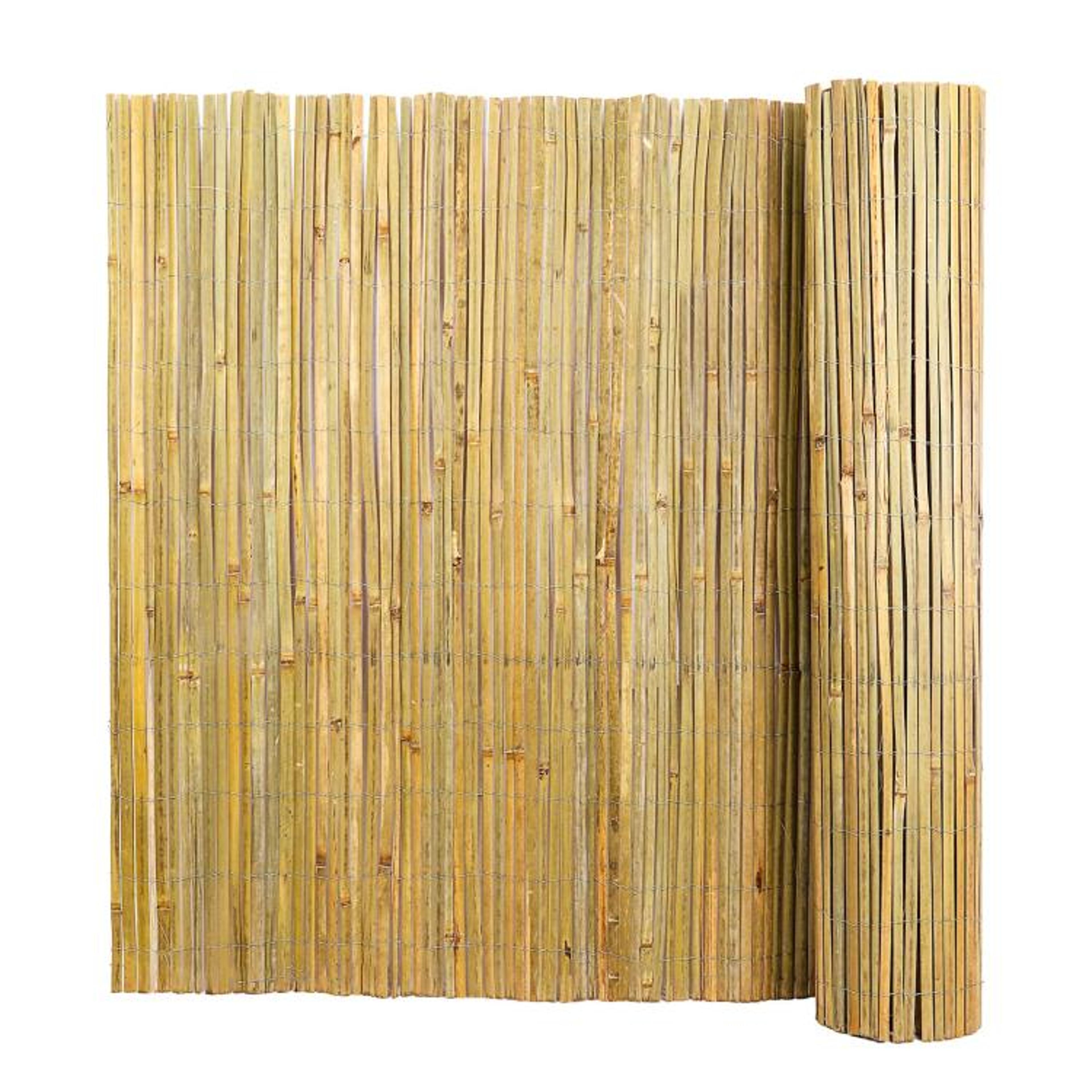 natural bamboo privacy fence roll 6 ft x 10 ft for outdoor garden and patio