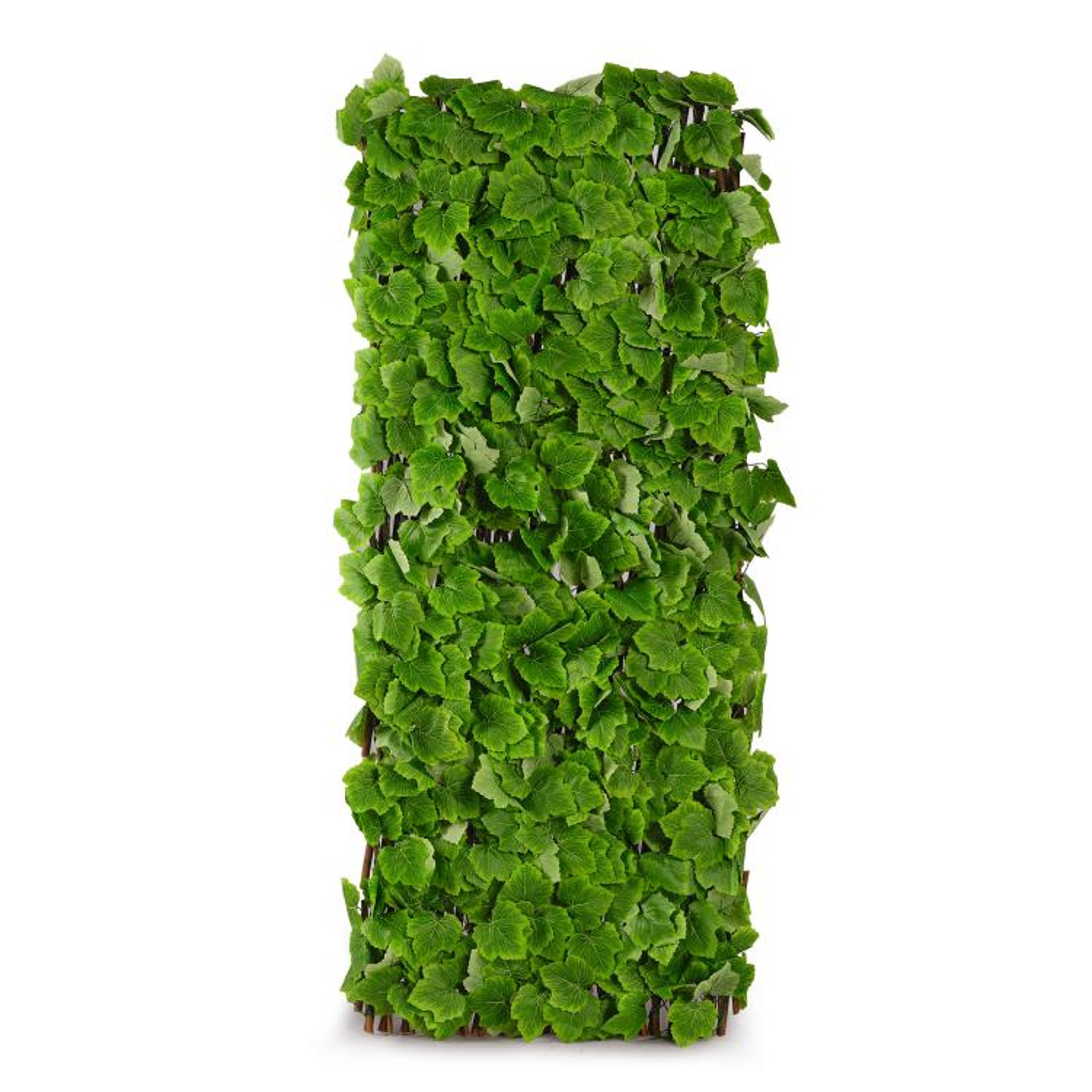 expandable faux ivy privacy trellis with real wood frame for balcony and garden