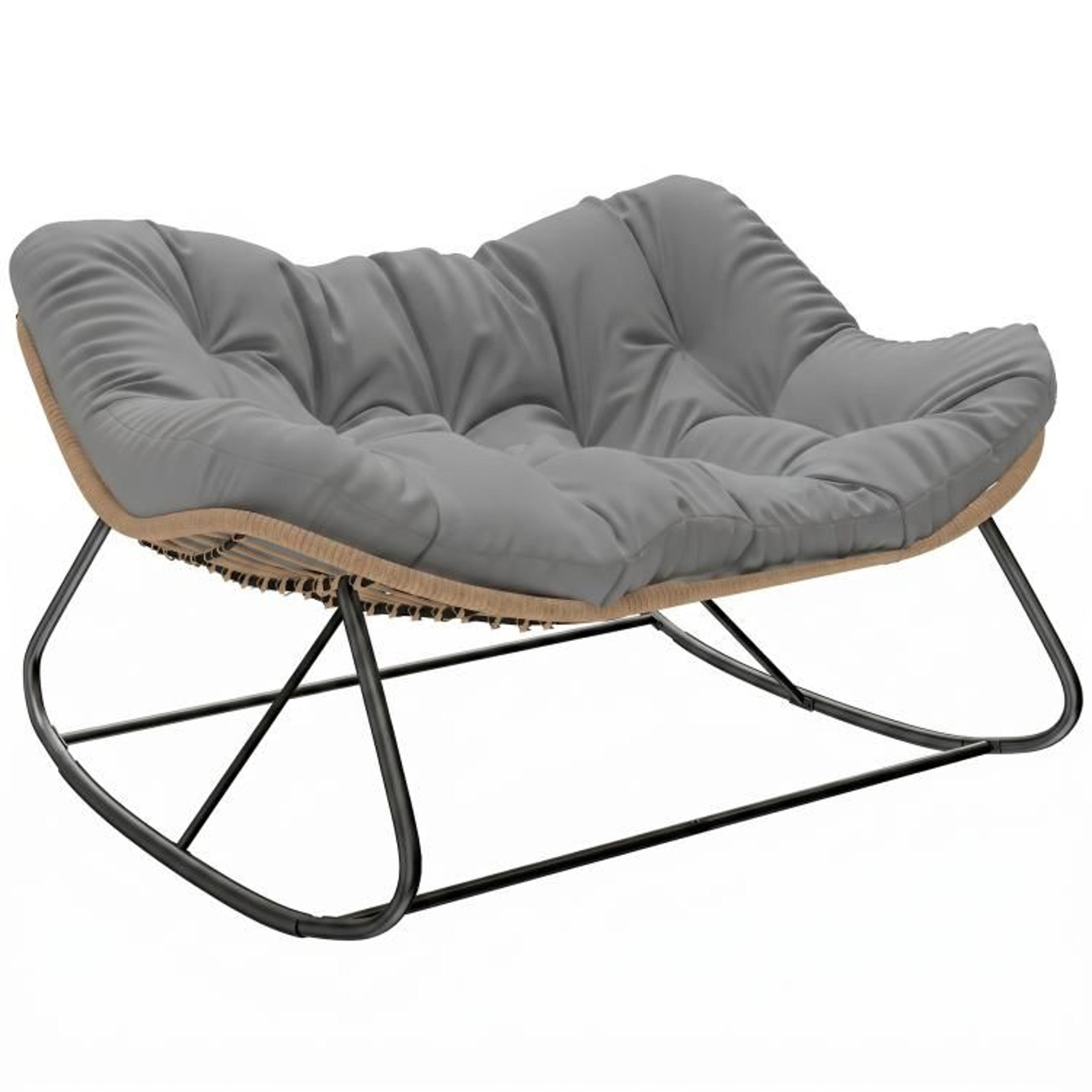 oversized double papasan rocking egg chair with cushion for indoor and outdoor use