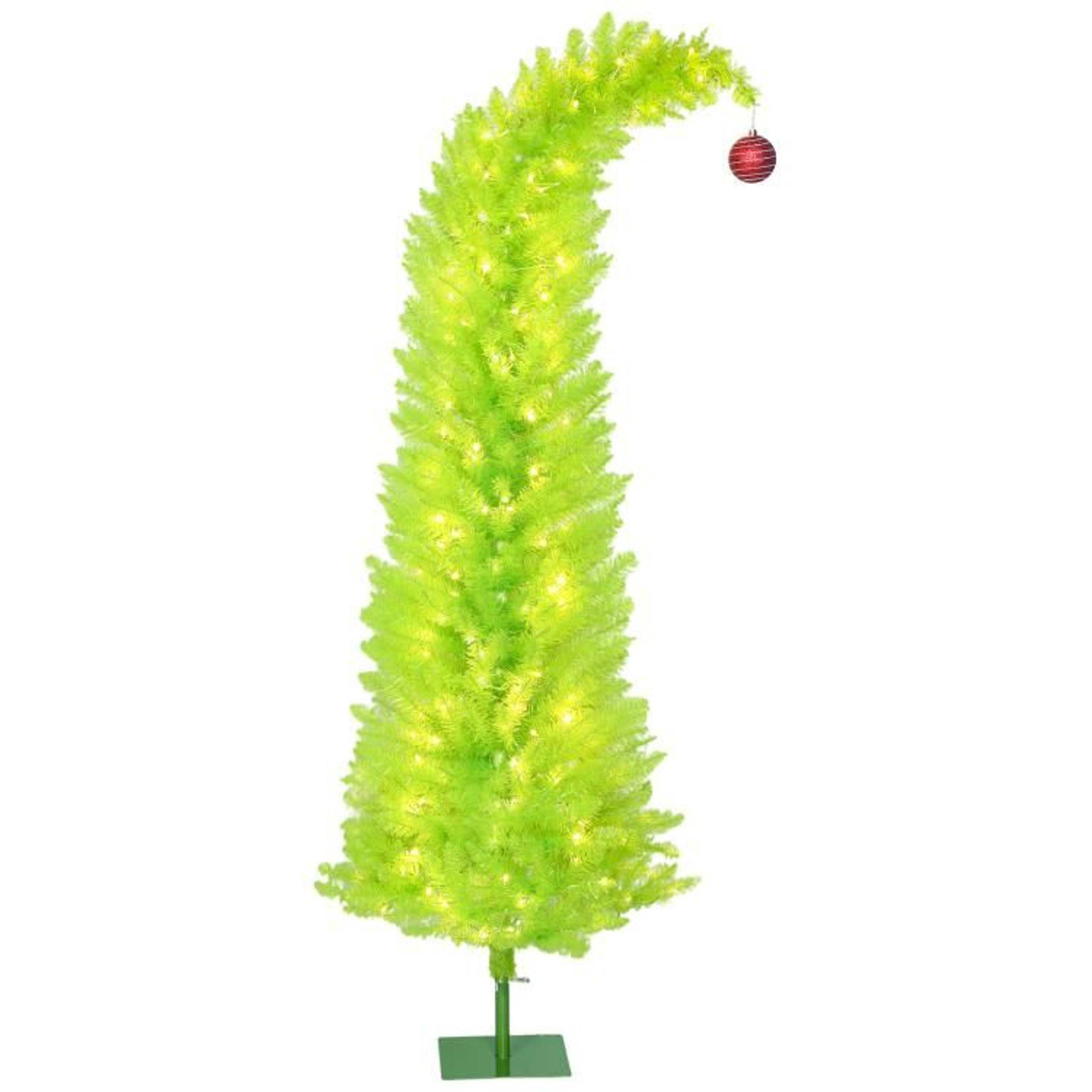 6 ft prelit whimsical pencil christmas tree with 230 warm white led lights
