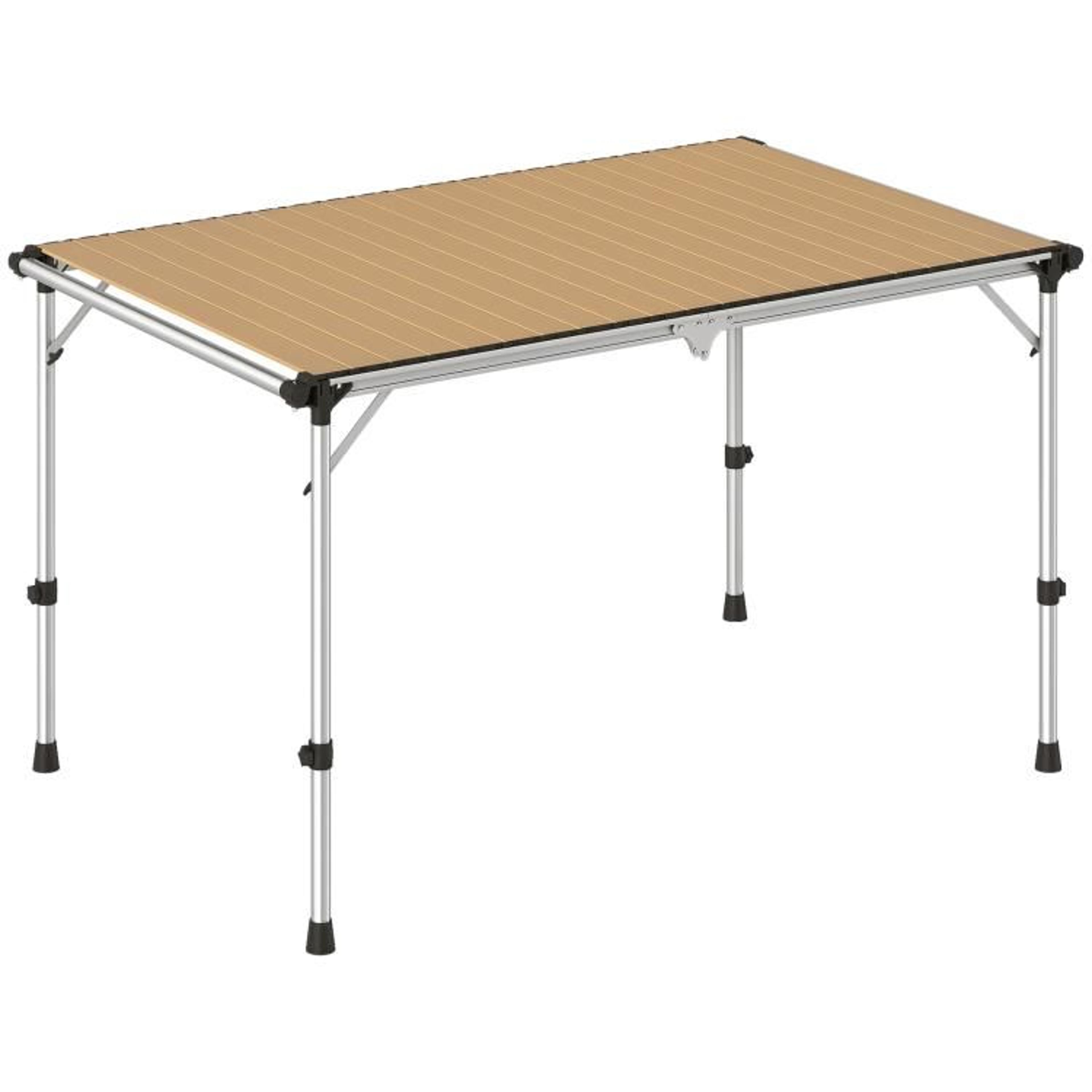 adjustable height folding camping table portable aluminum outdoor table
