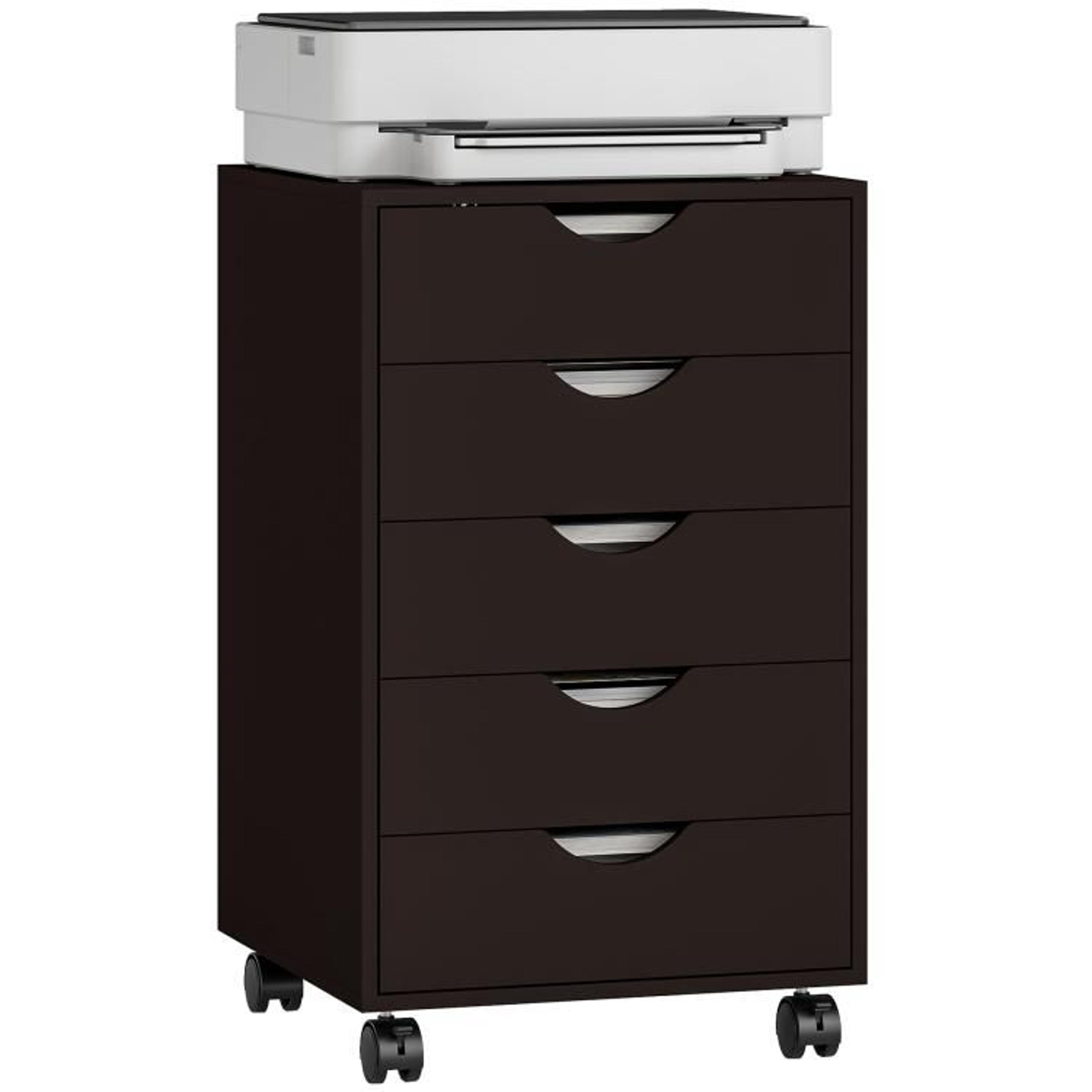rolling file cabinet with locking wheels and modern nordic design