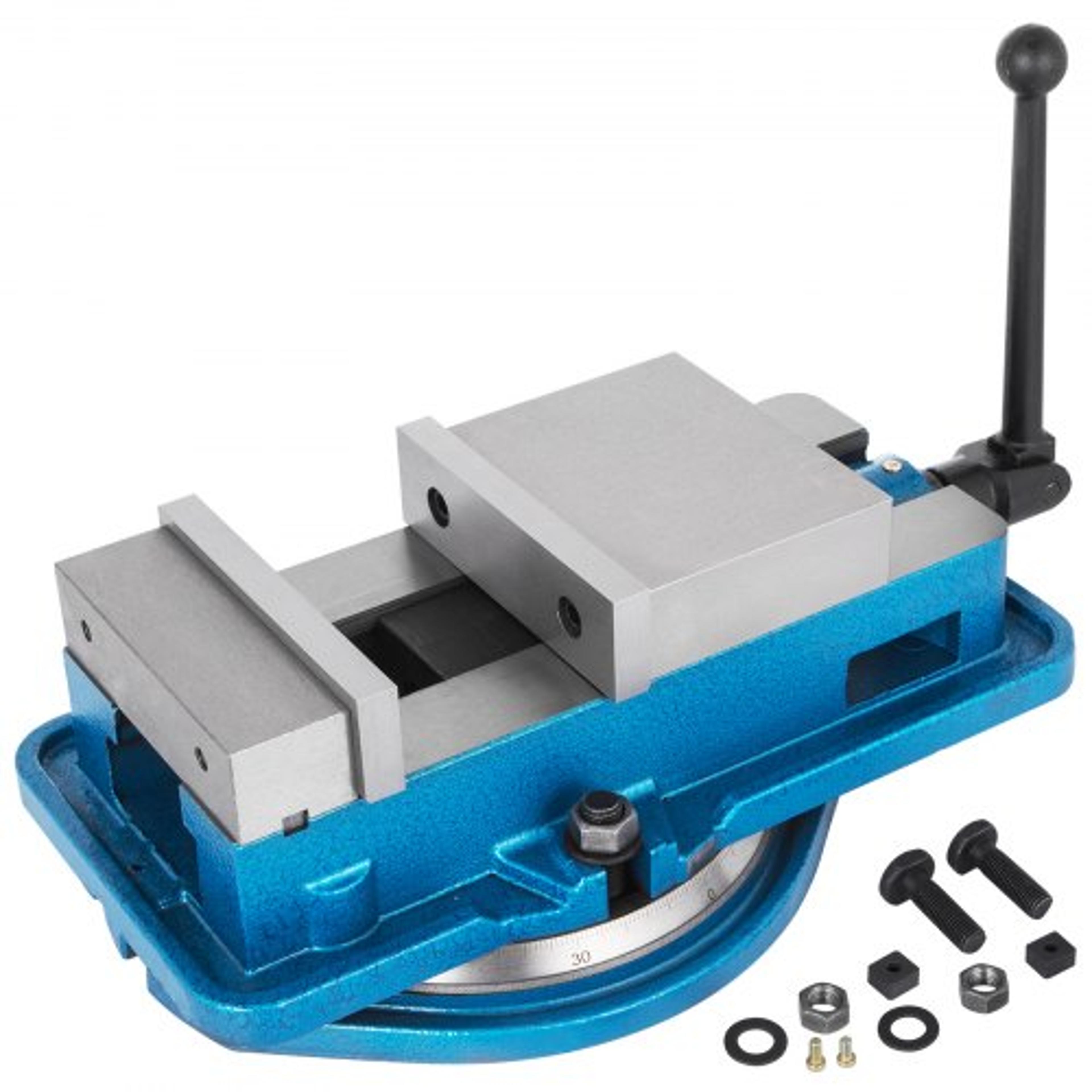 heavy duty milling vise, high precision clamping vise with 360° swivel base, jaw width for cnc & bench work