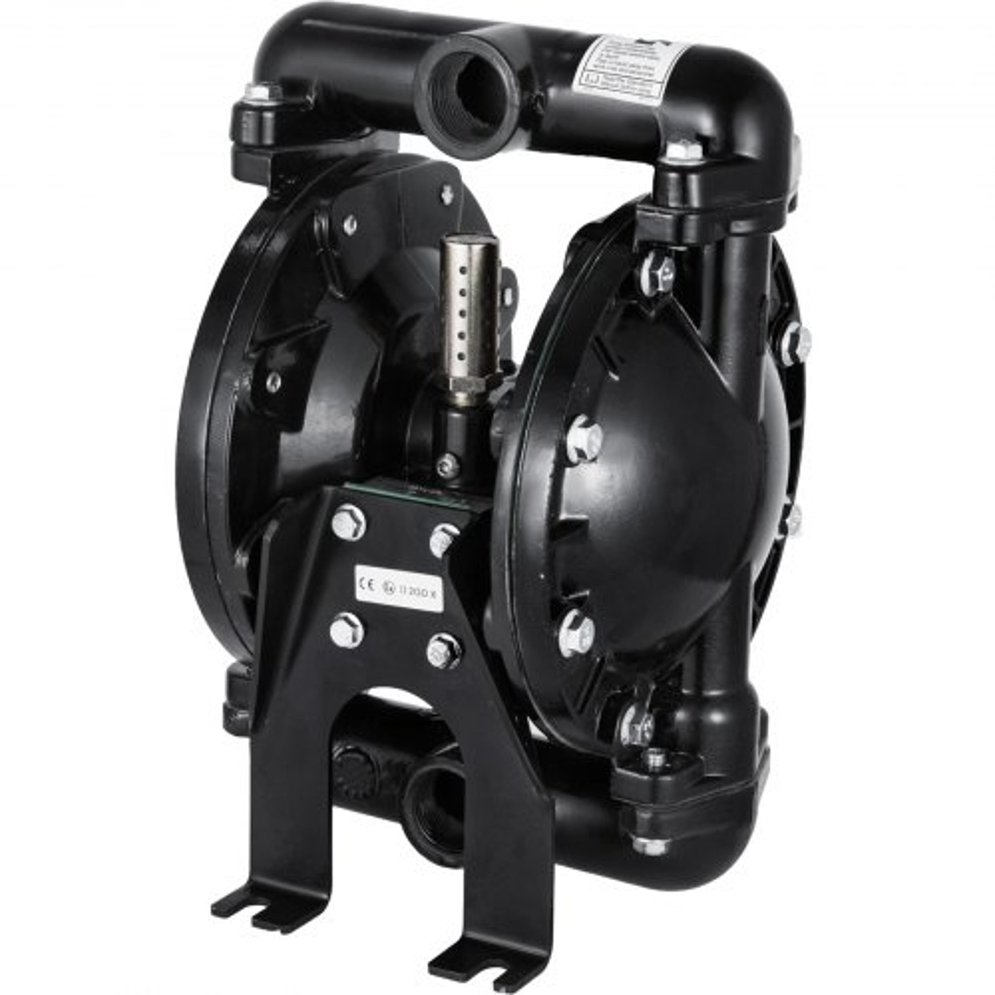 1 inch inlet outlet aluminum air-operated double diaphragm pump, 35 gpm max, 120 psi, industrial use, ptfe diaphragms