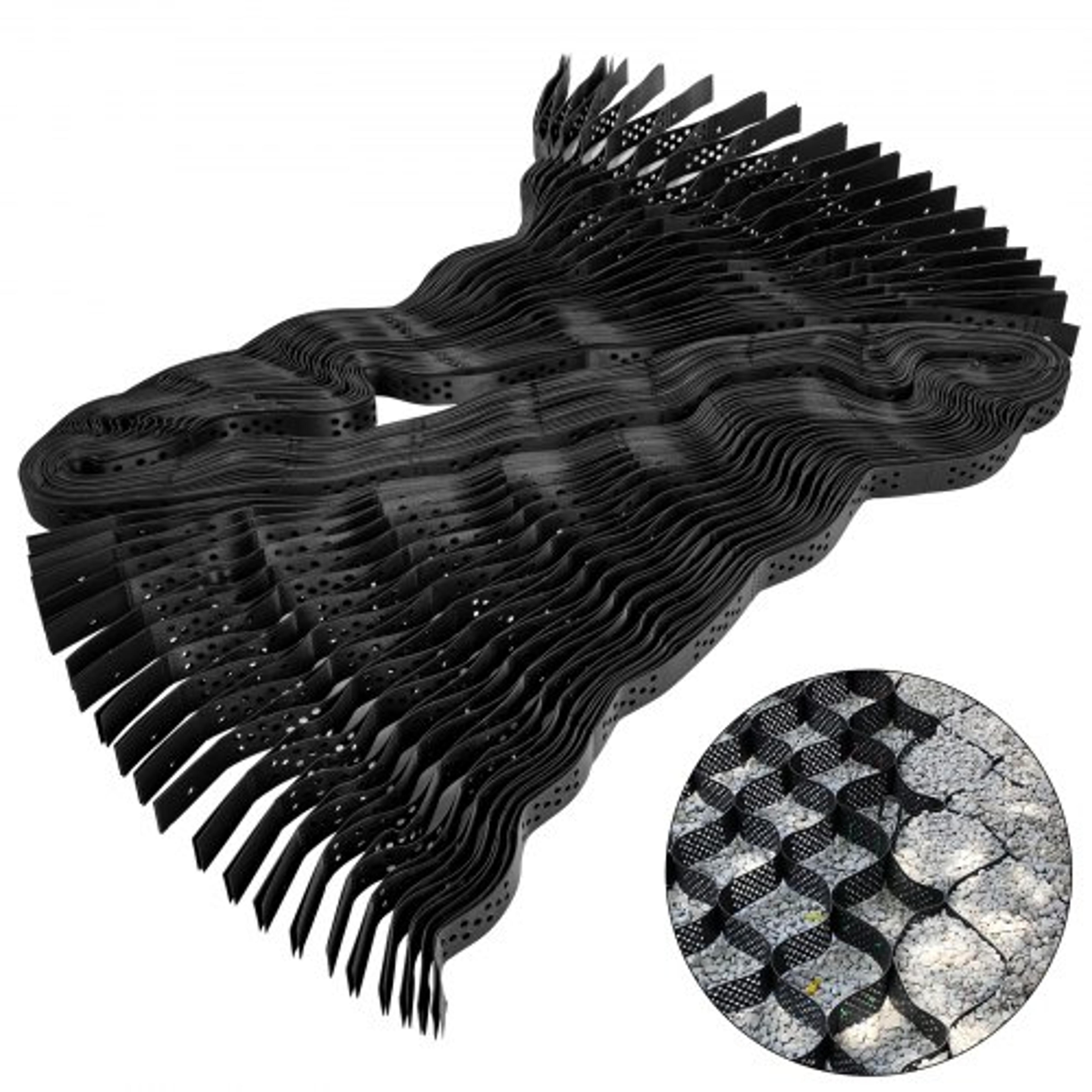 ground stabilization grid, durable hdpe geo grid with thick geo cell structure, lbs strength for gravel, driveways