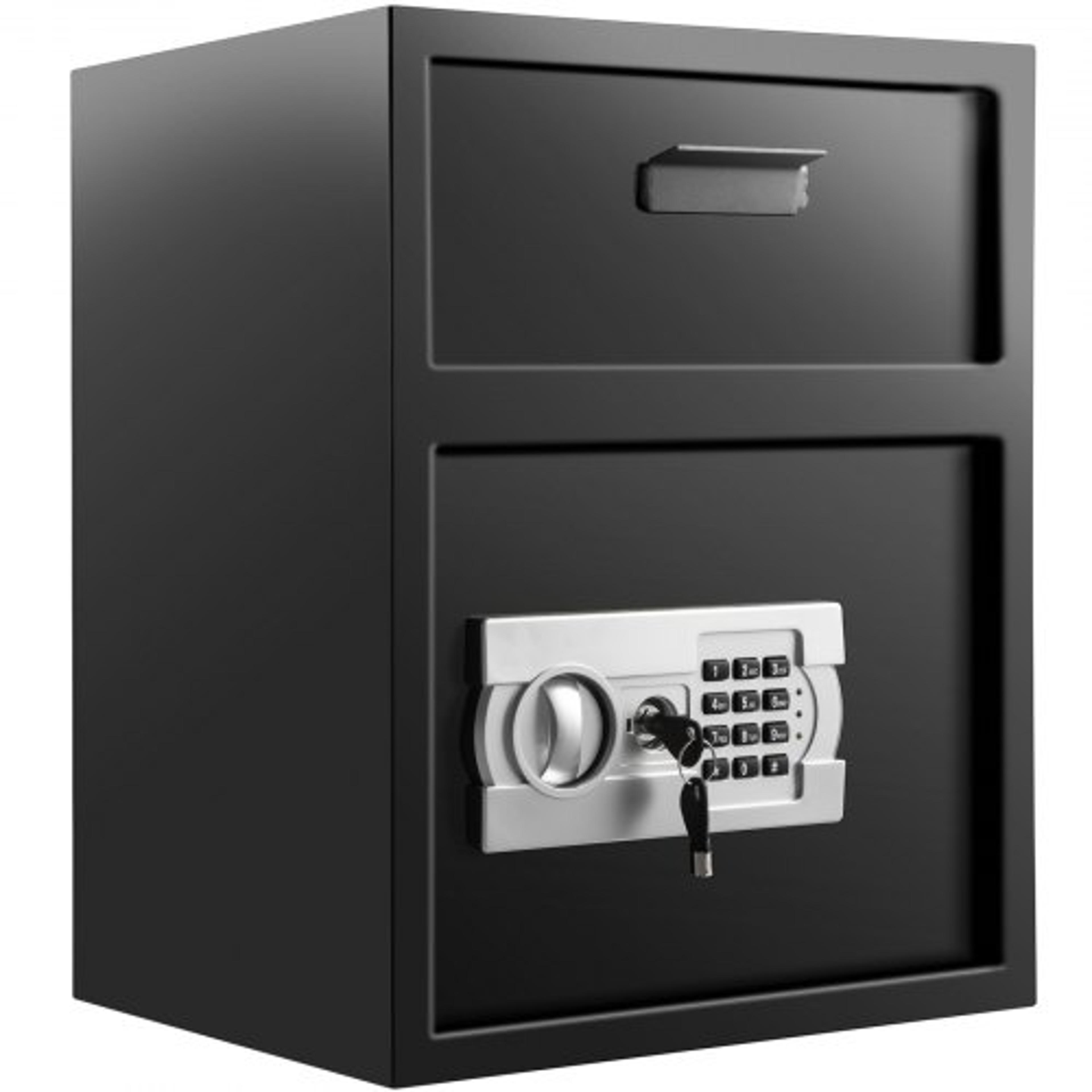digital depository safe cubic feet made of carbon steel, electronic code lock safe with deposit slot & emergency keys