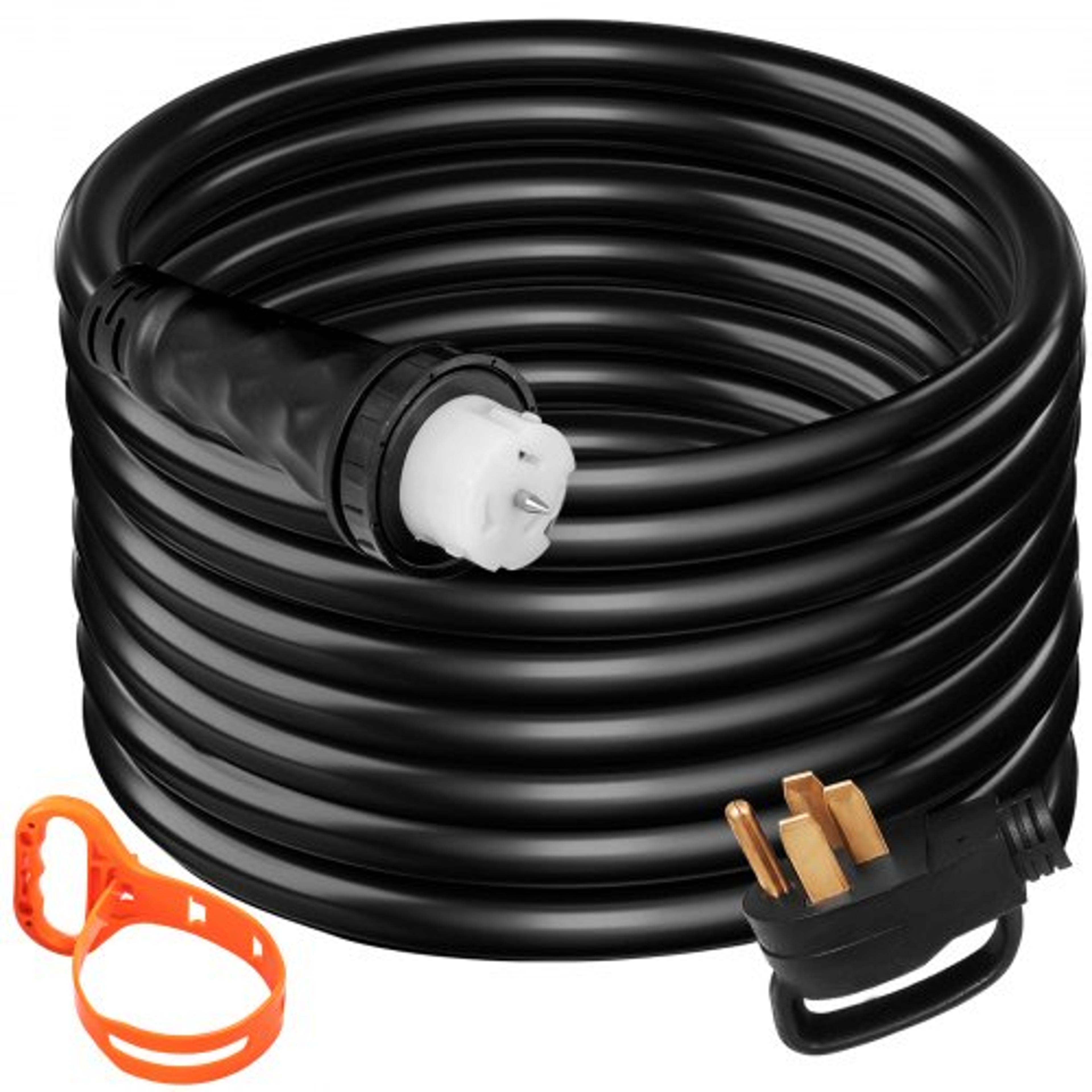 amp generator extension cord, stw, heavy-duty generator cord, twist lock plug for backup power