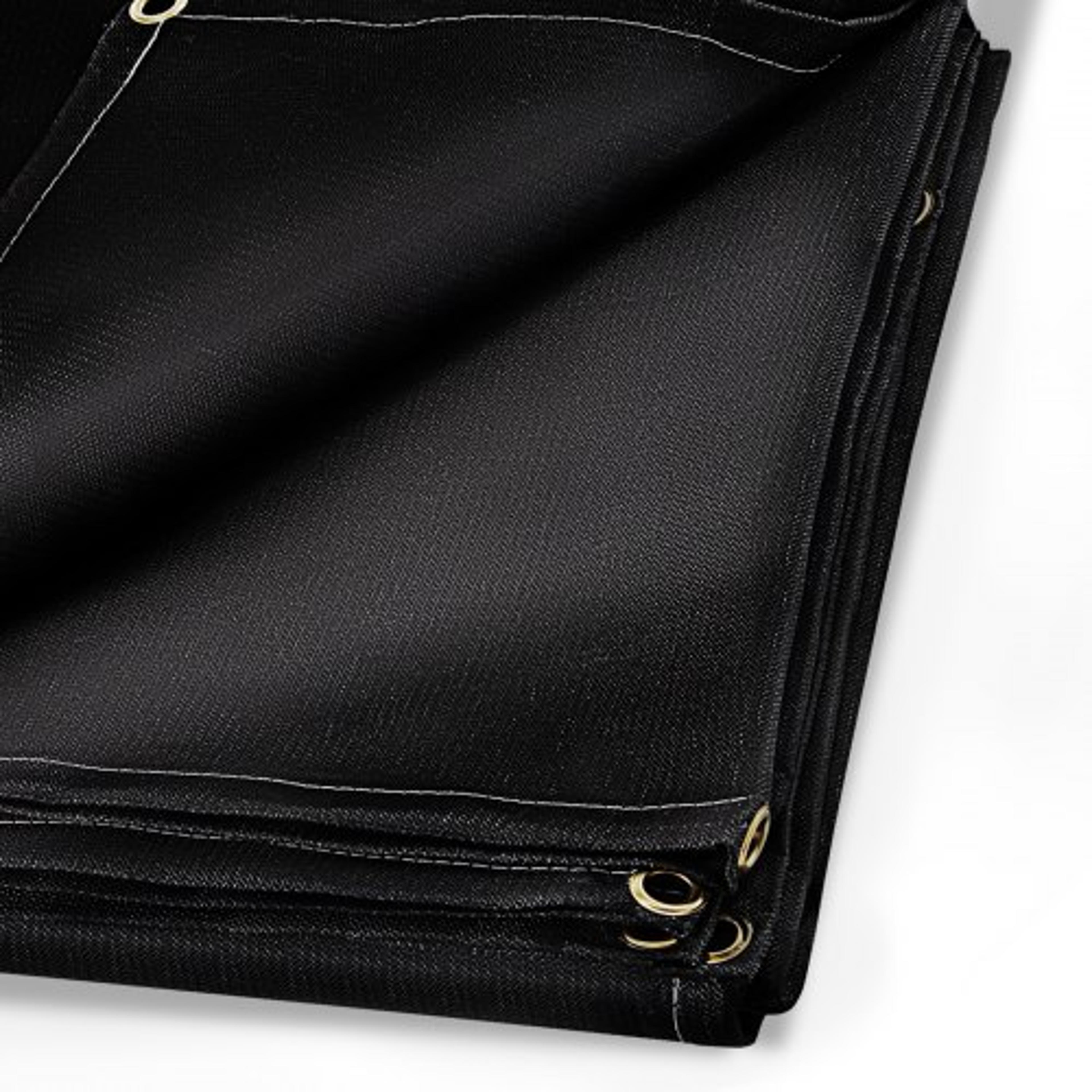 portable welding fireproof blanket, black fiberglass welding mat, heavy-duty thermal resistant insulation blanket