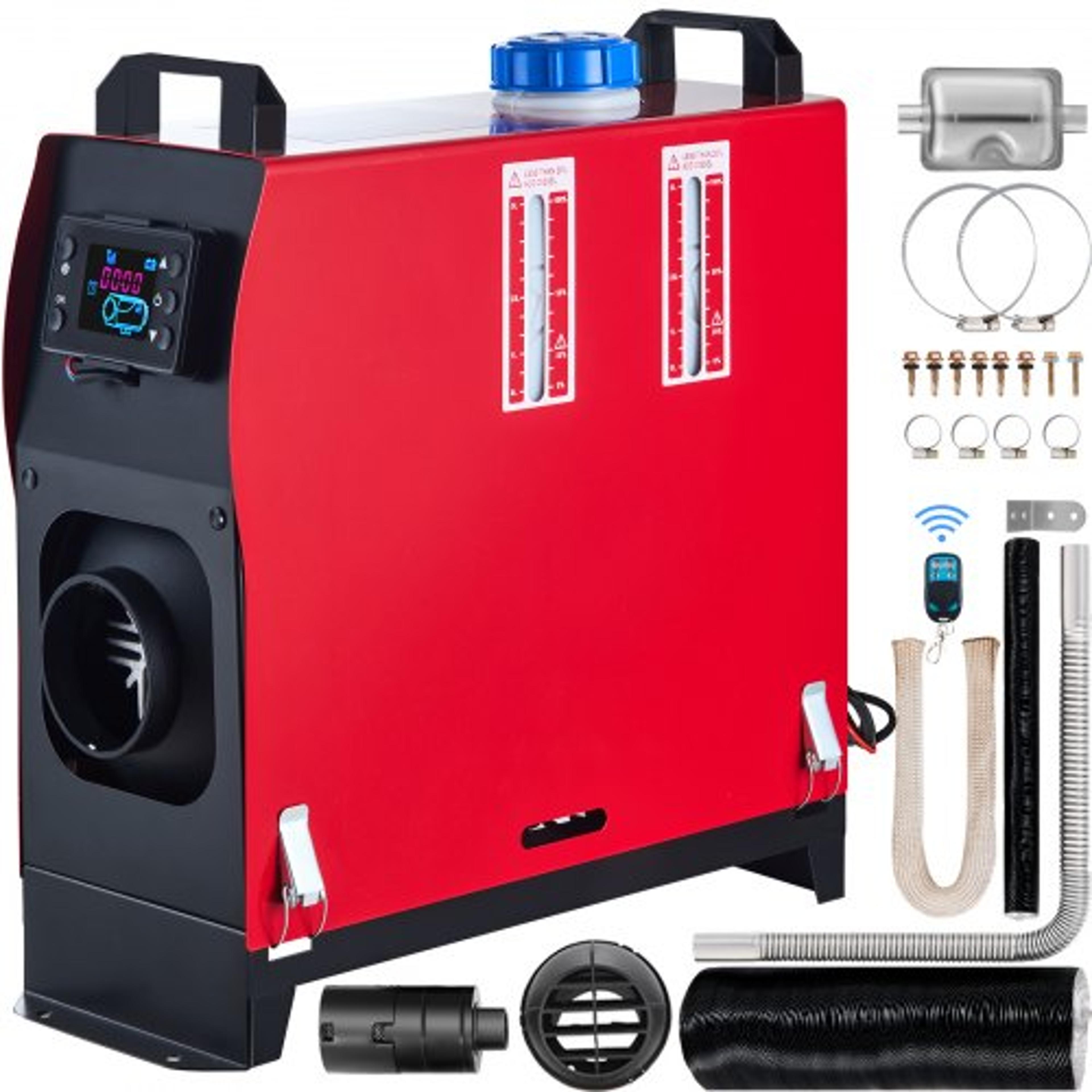 diesel air heater all in one, diesel parking heater with silencer & remote control lcd switch for rv, motorhome, bus