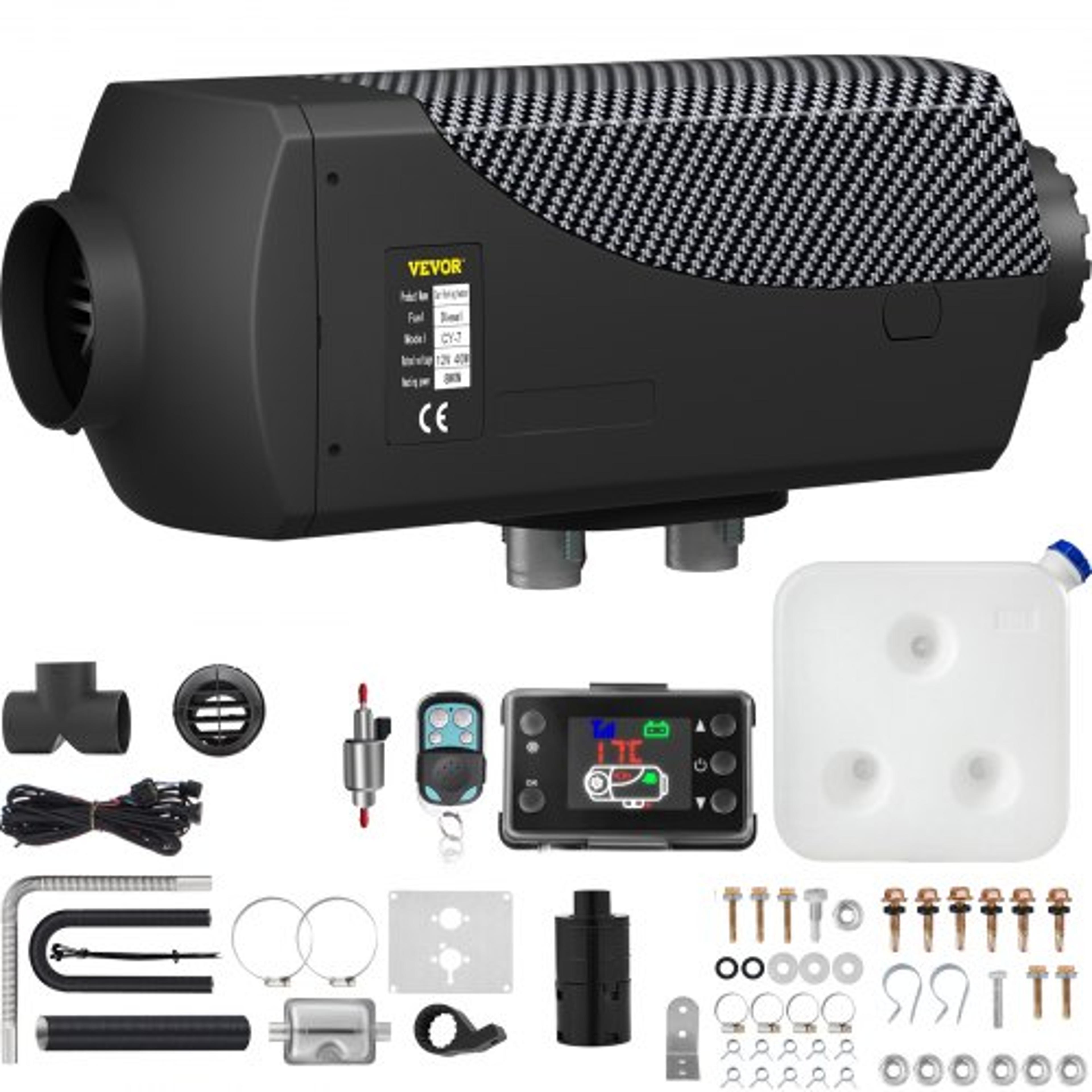 diesel air heater muffler, remote control diesel parking heater with lcd switch for cars, trucks, motor-home, boat & bus