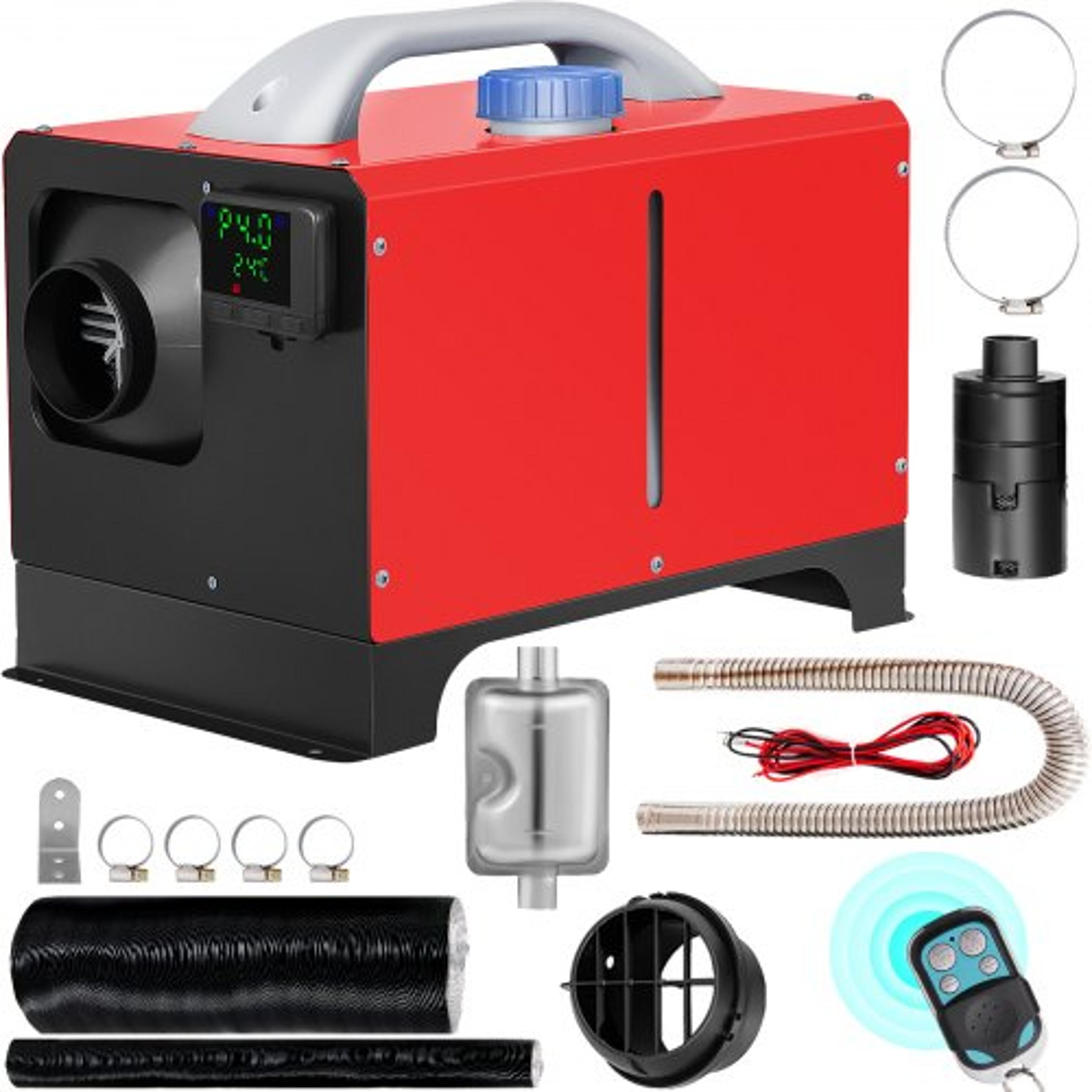 diesel air heater all in one, fast heating diesel parking heater with black lcd & remote control for rv, truck, boat