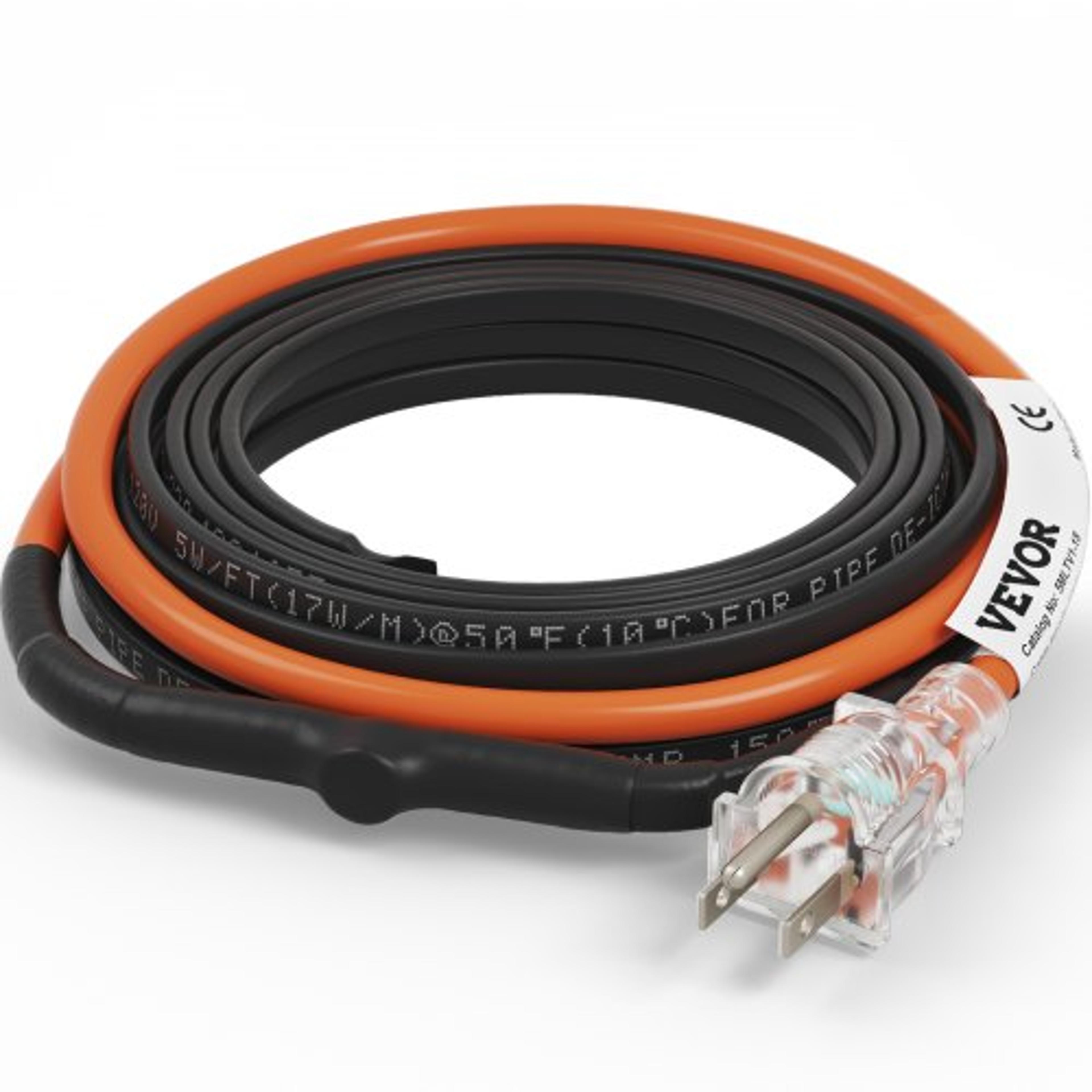 self-regulating pipe heating cable heat tape for freezing pvc hose metal plastic pipe freeze protection