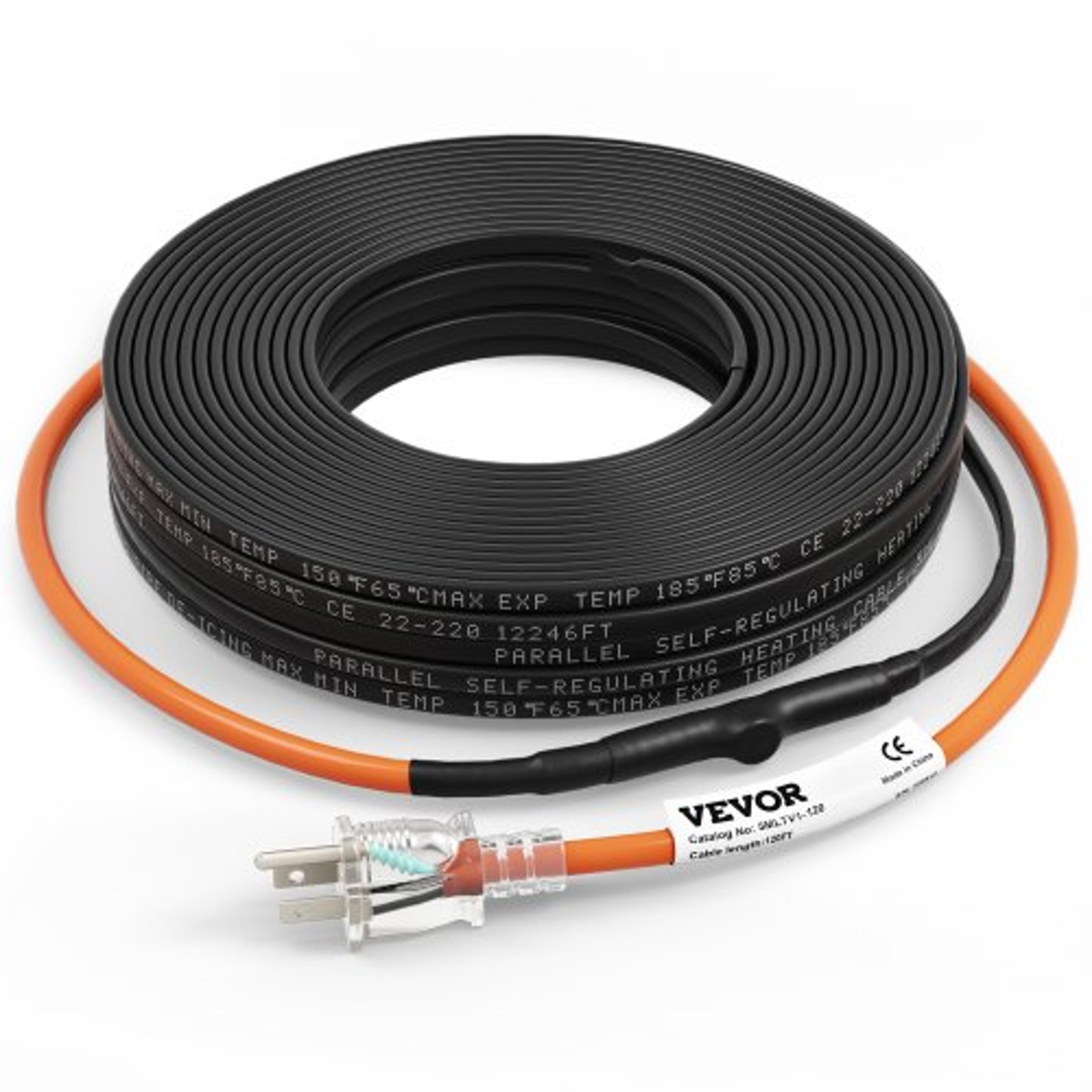 self-regulating pipe heating cable heat tape protects pvc hose metal and plastic pipe