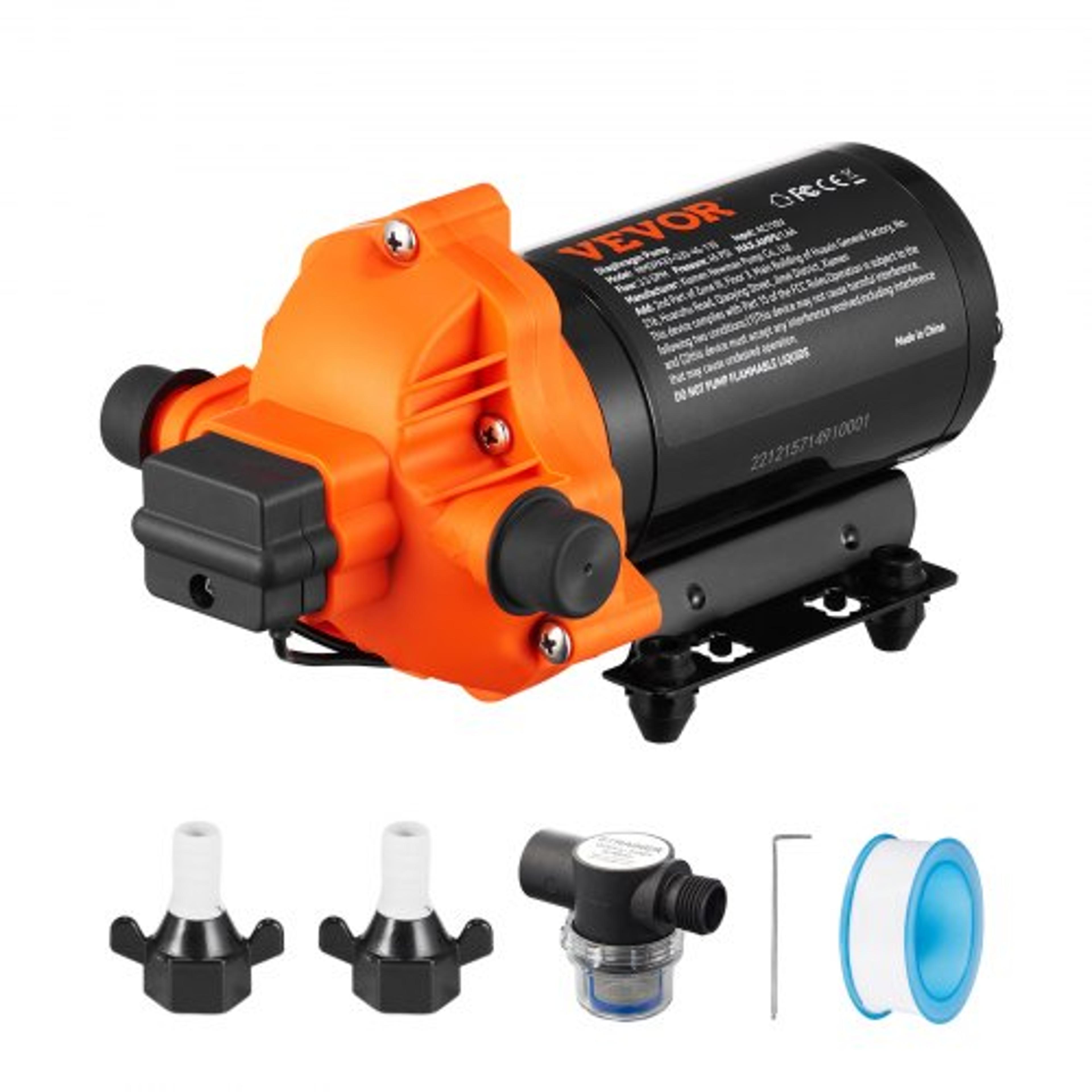 rv water pressure pump gpm psi self priming diaphragm pump for boats & campers