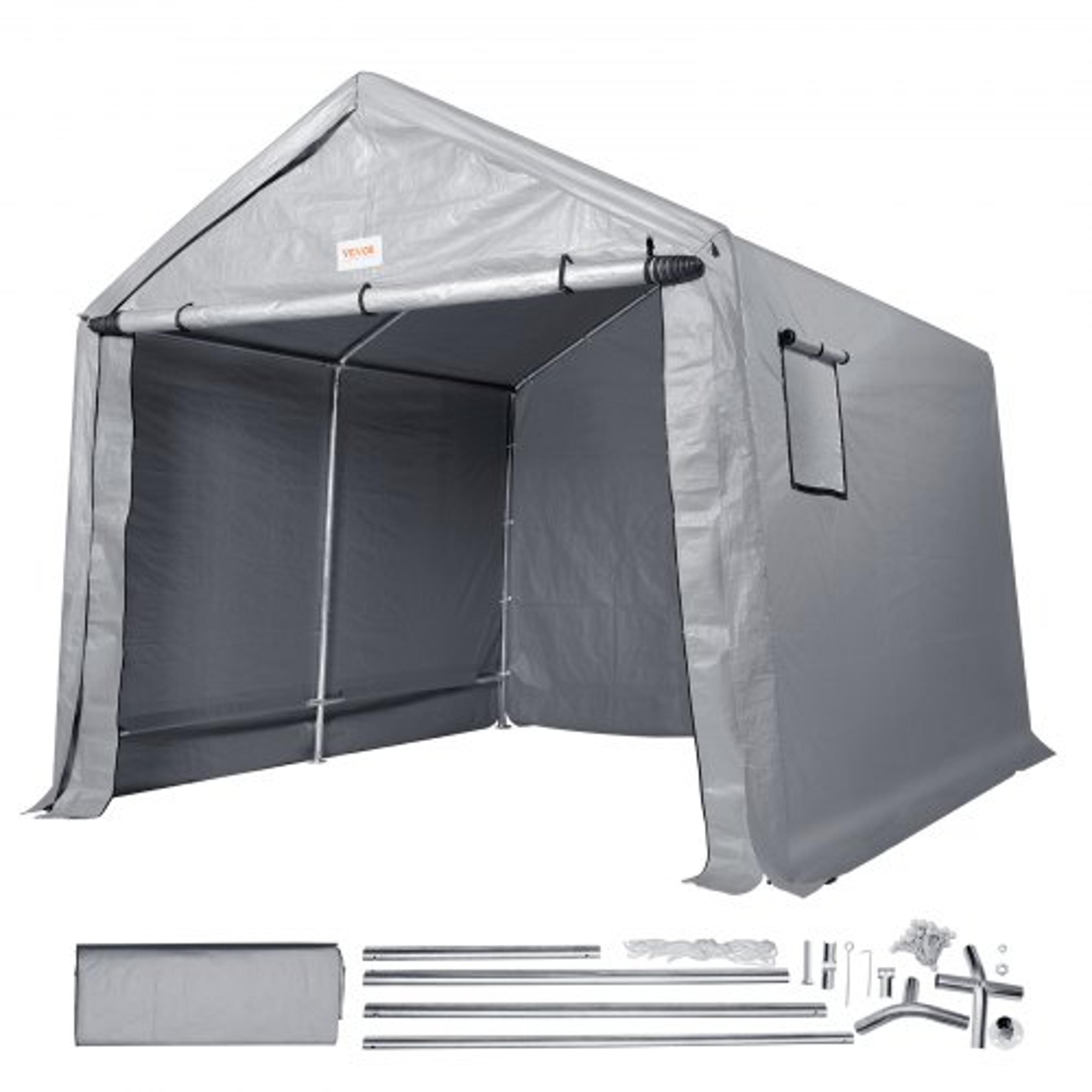 portable storage shed heavy duty outdoor storage shelter with roll-up door & vent windows