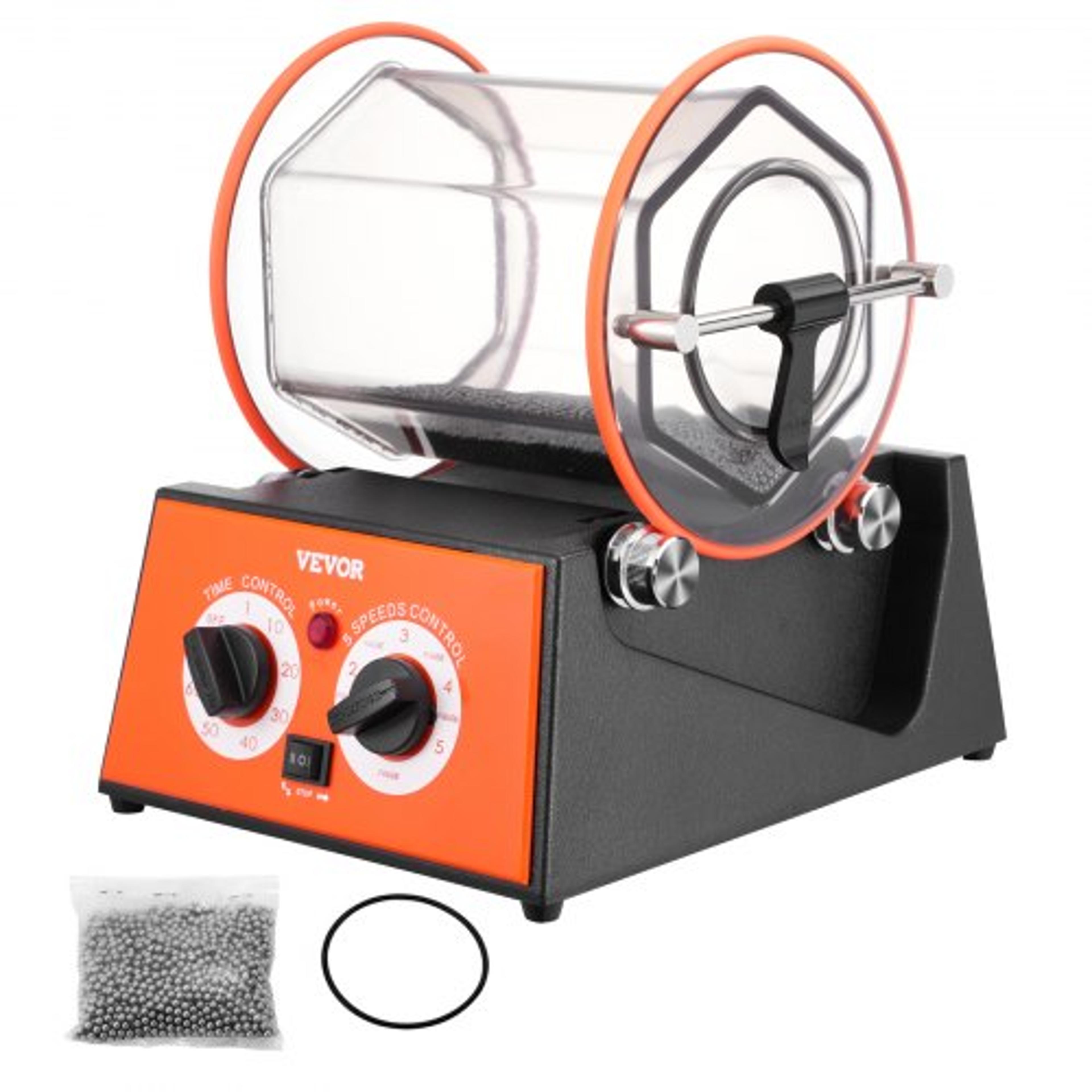jewelry polisher tumbler rotary finishing machine with timer and speeds