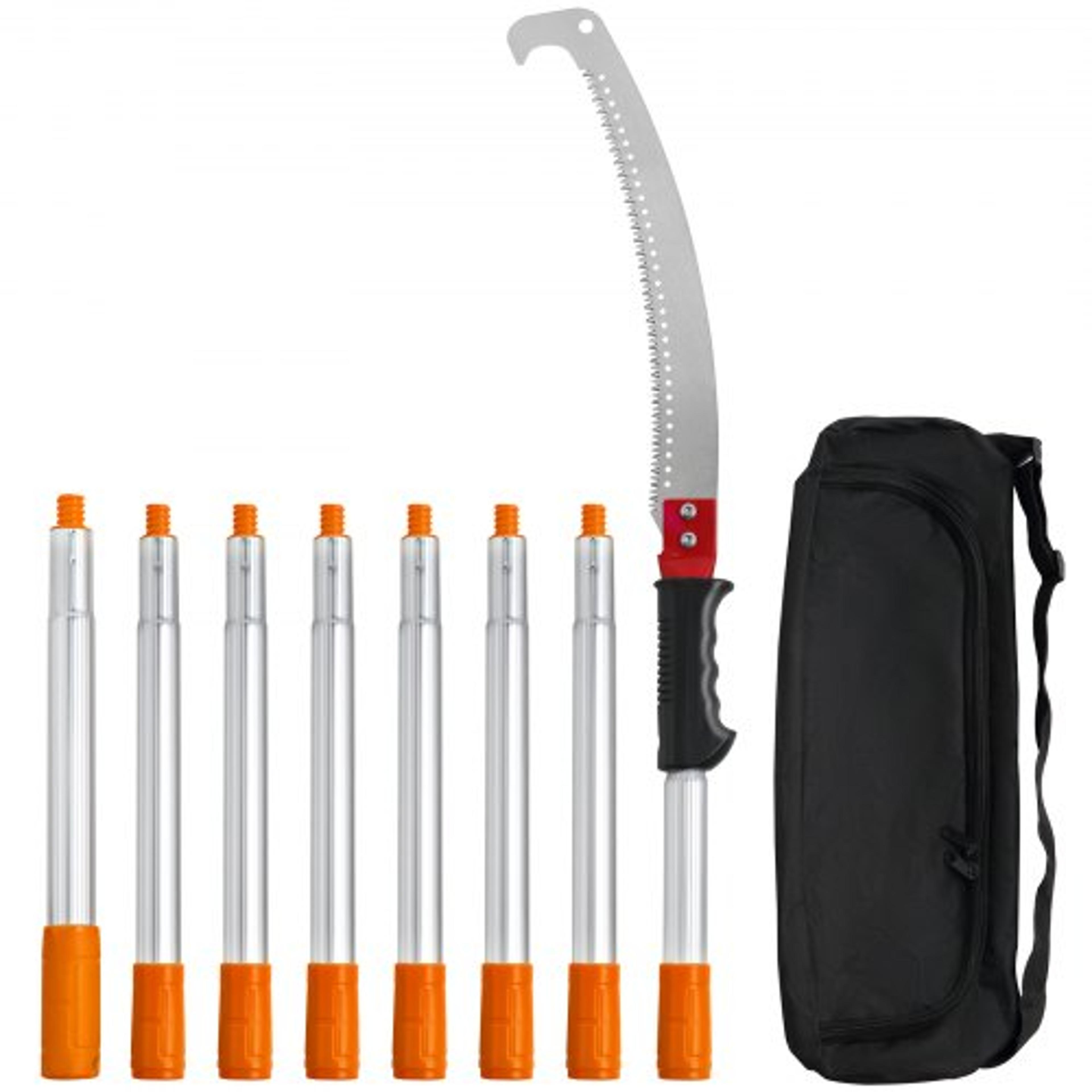 extendable manual pole saw tree pruner lightweight aluminum branch cutter